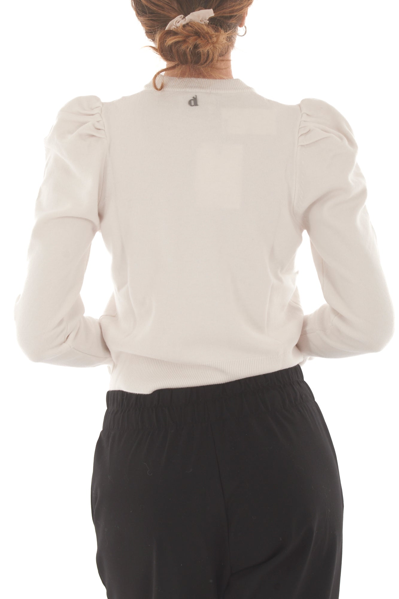 Maglione manica a sbuffo Dixie - Latte