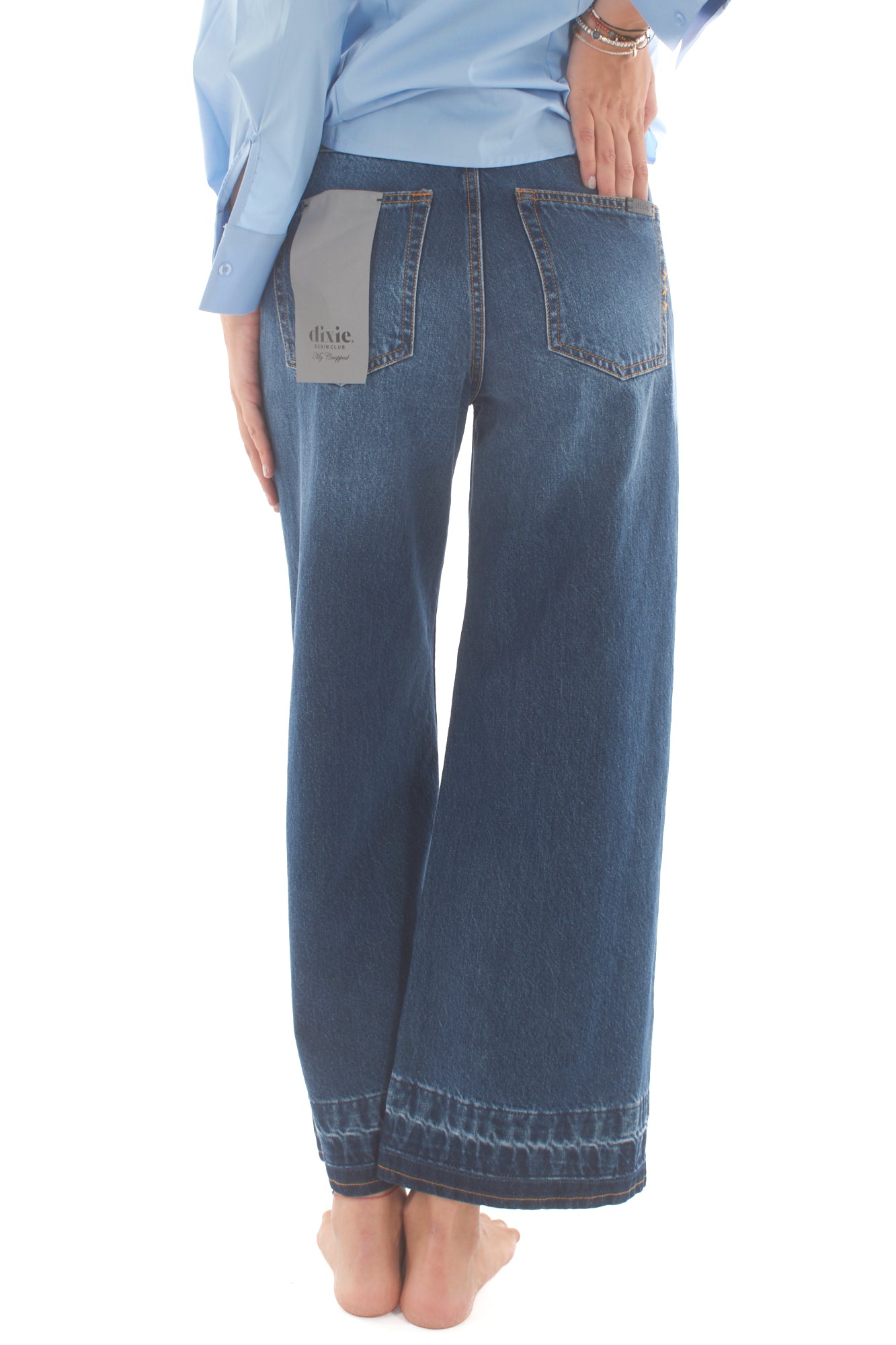 Jeans largo scampanato Dixie - Denim