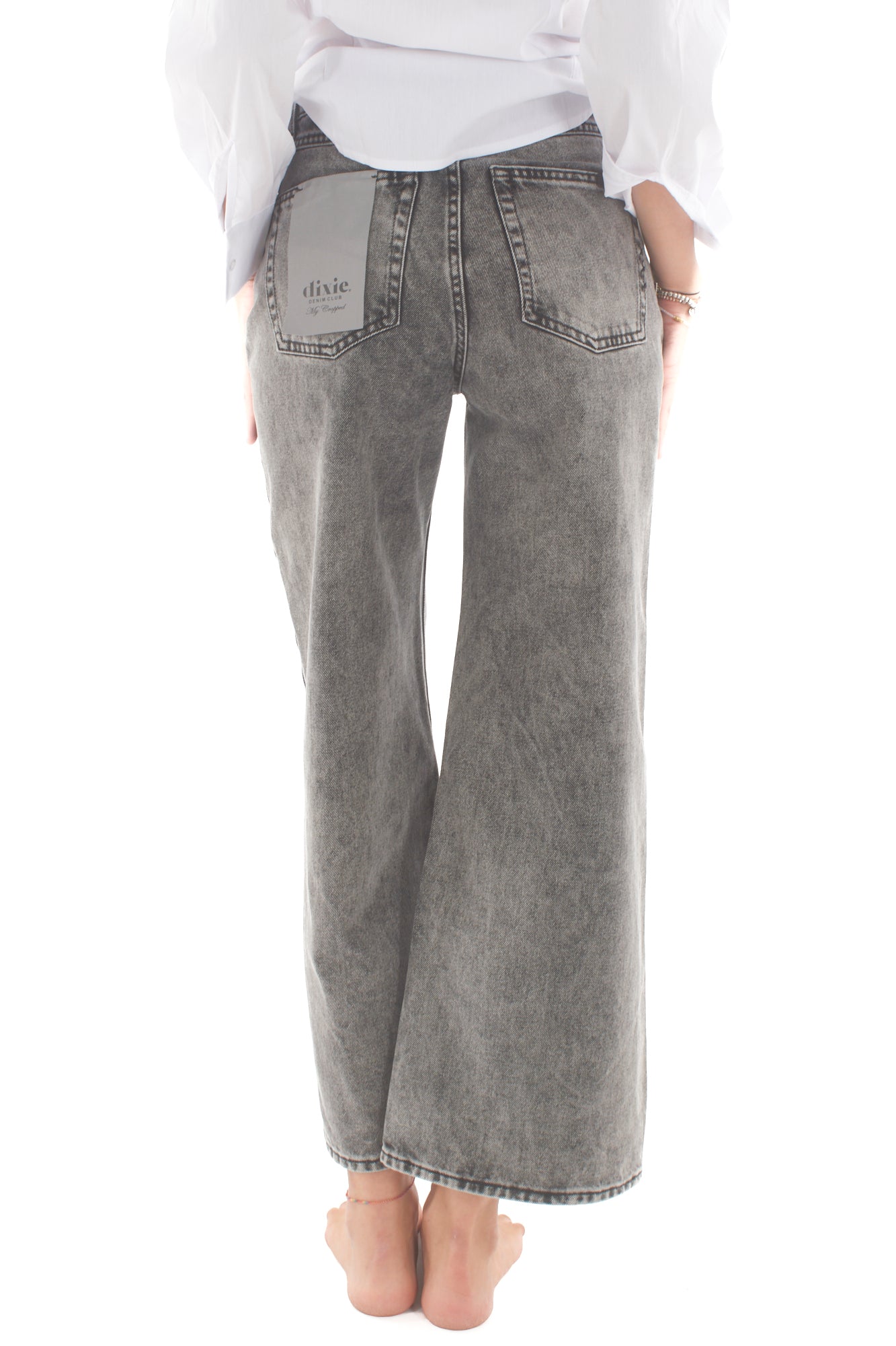 Jeans vita alta svasato Dixie - Nero