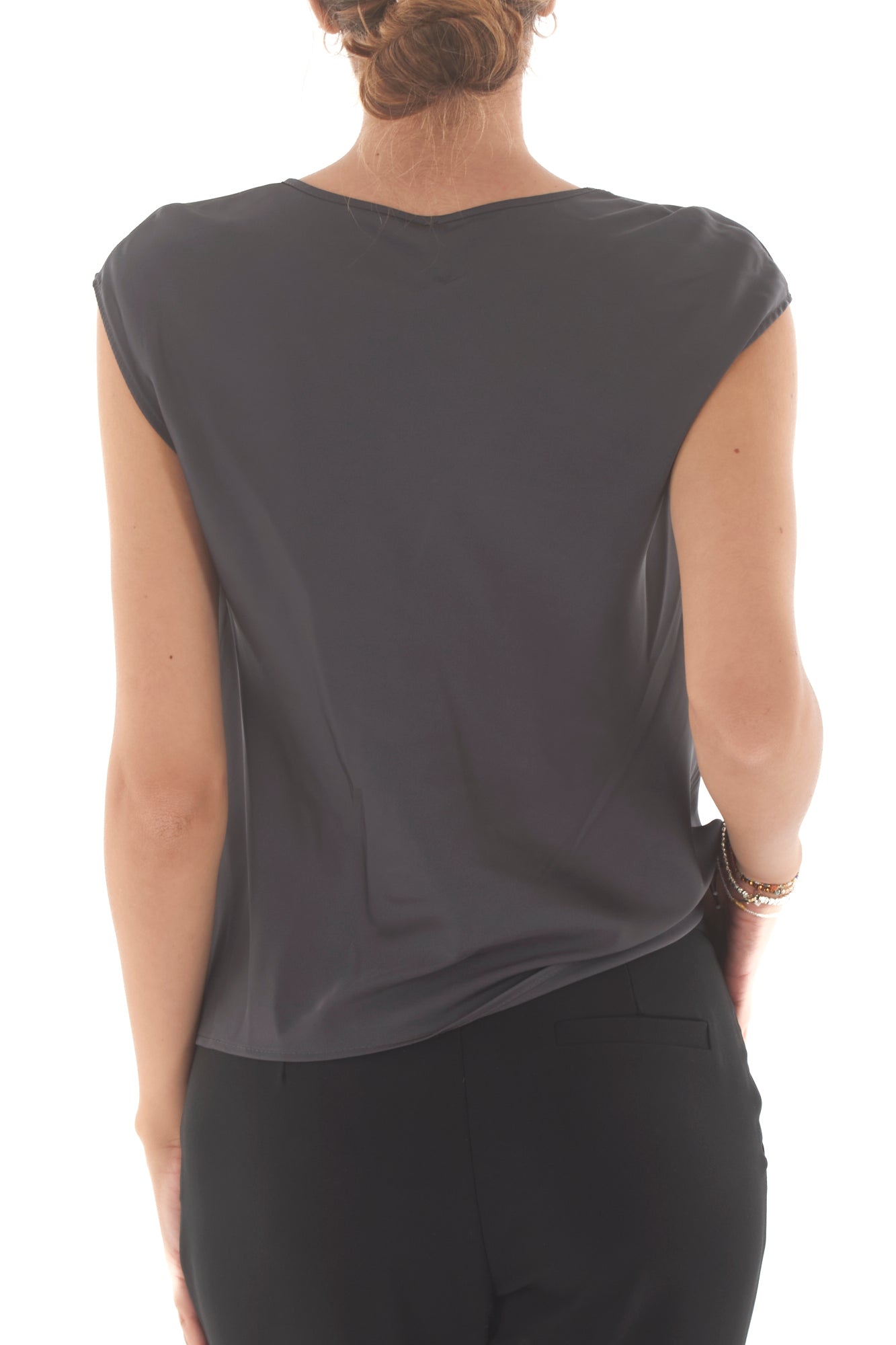 Blusa smanicata Imperial - Piombo