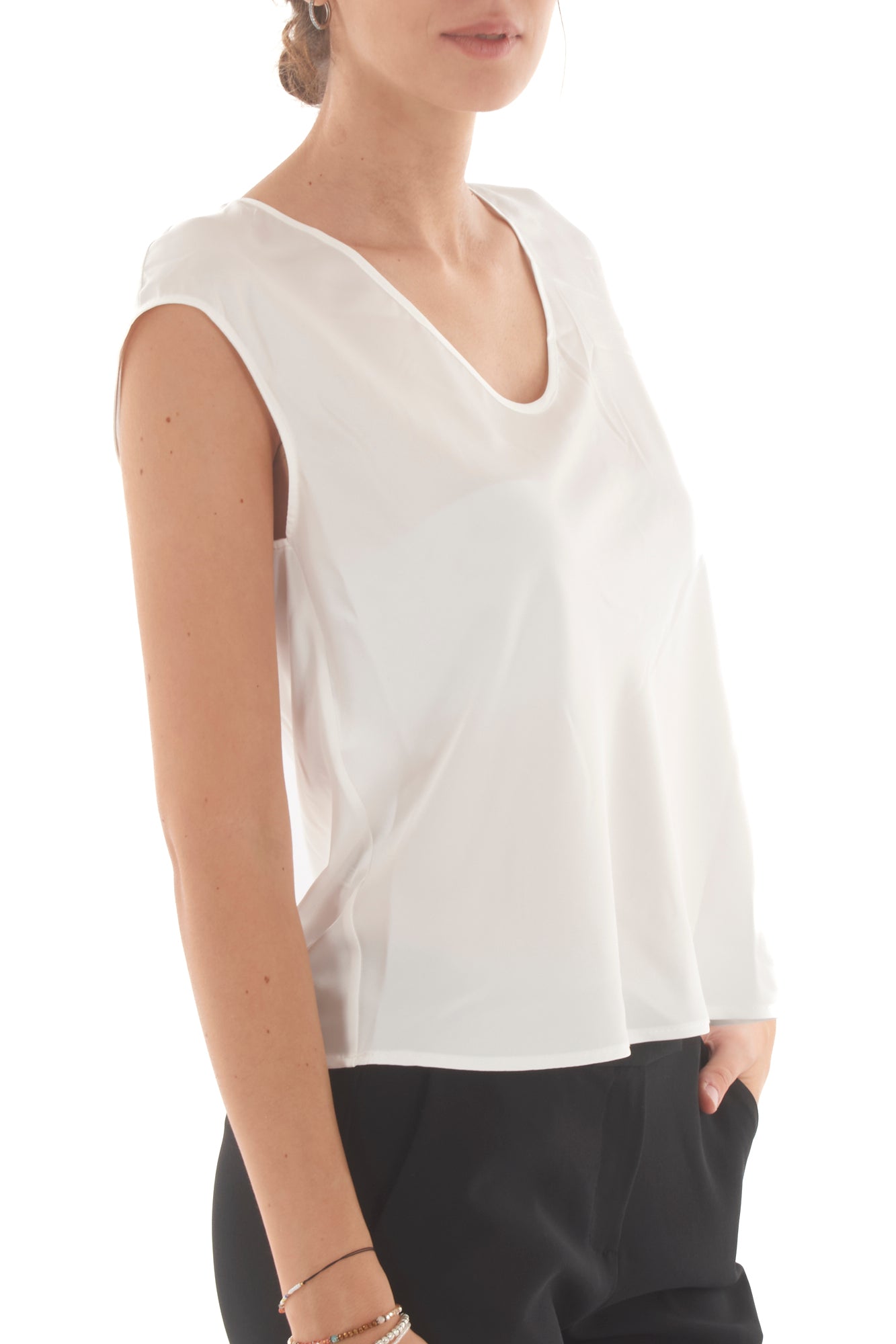 Blusa smanicata Imperial - Off white