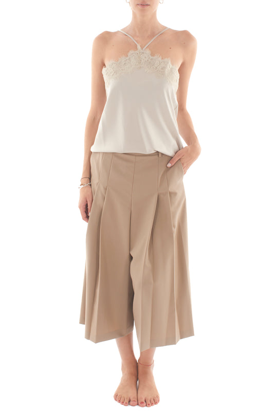 Canottiera con pizzo Imperial- Mastice