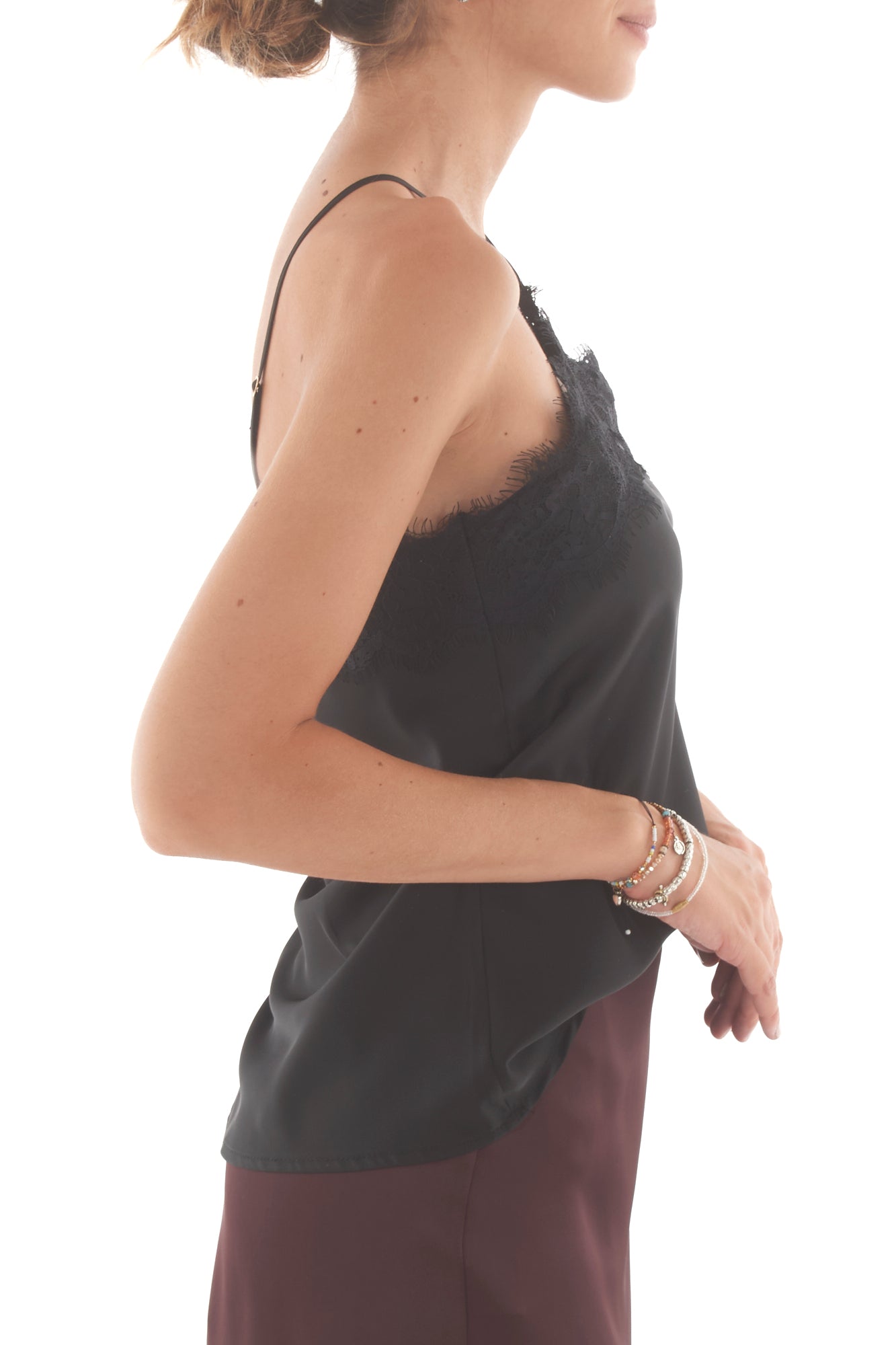 Canottiera con pizzo Imperial- nero