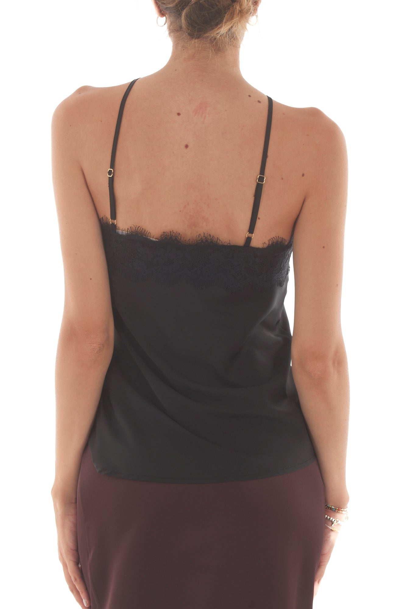 Canottiera con pizzo Imperial- nero