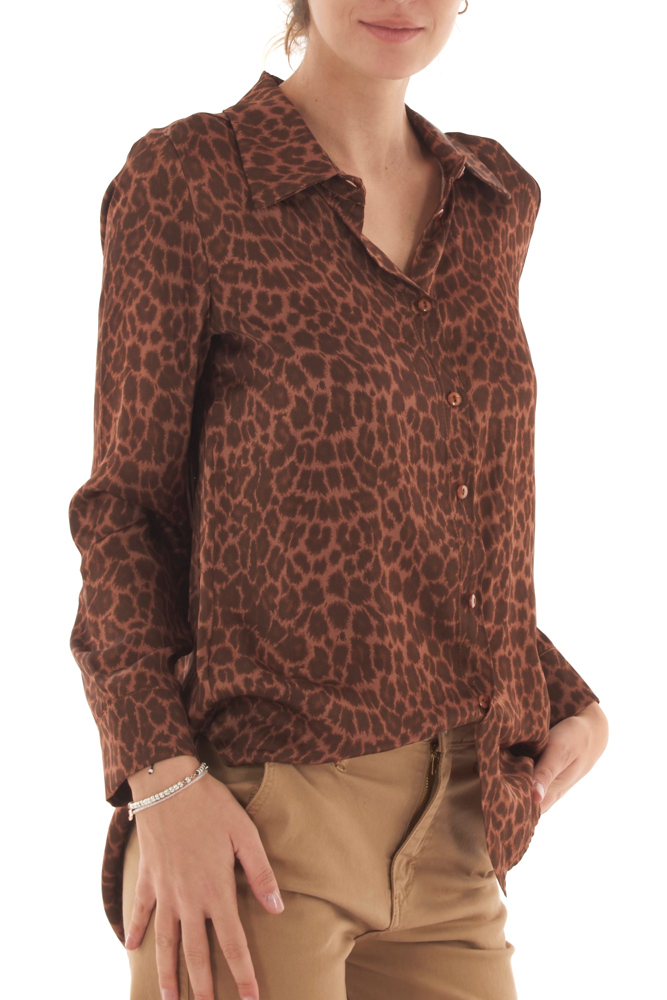 Camicia leopardata Metoo - Moro