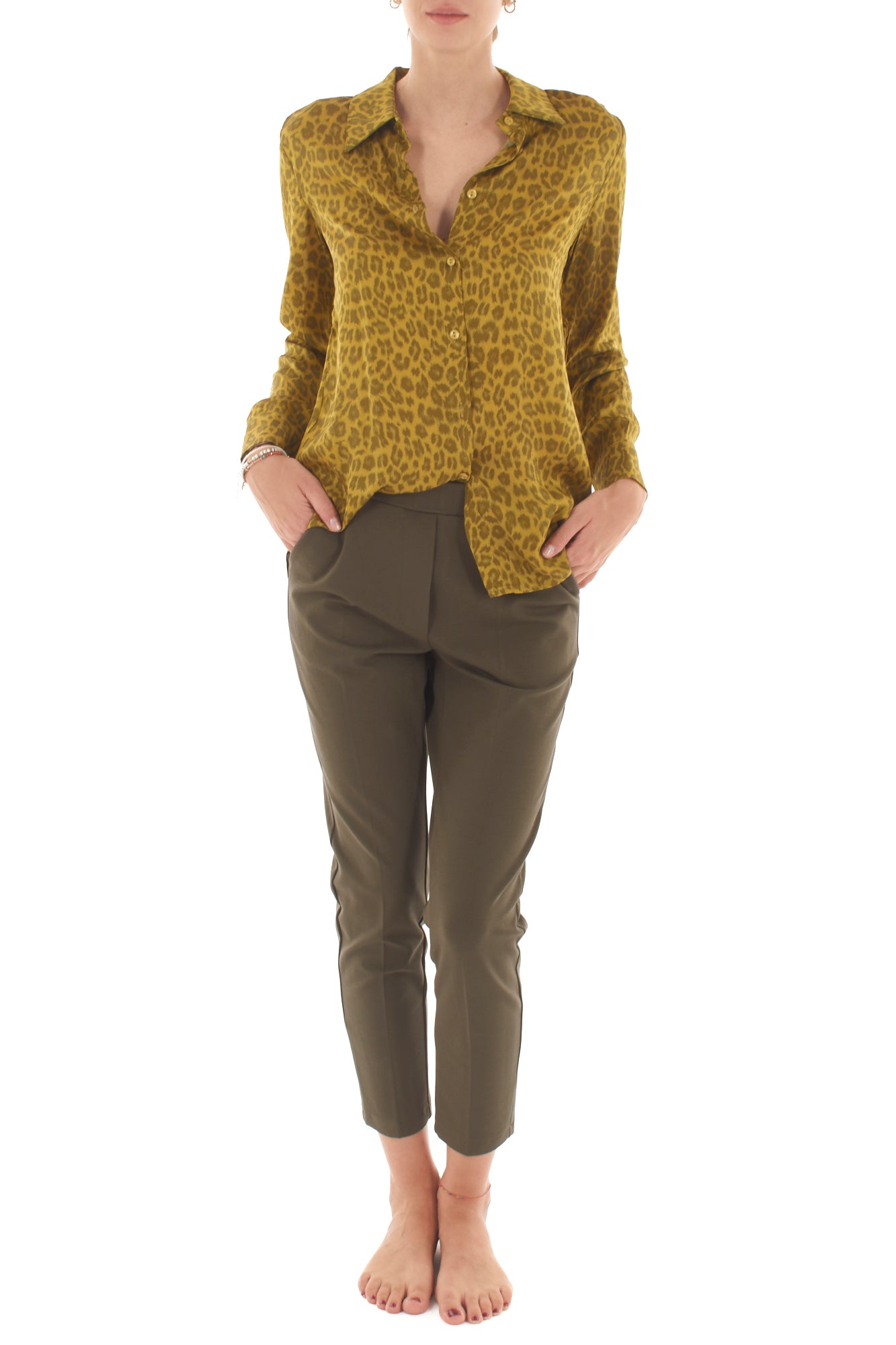 Camicia leopardata Metoo - Olio