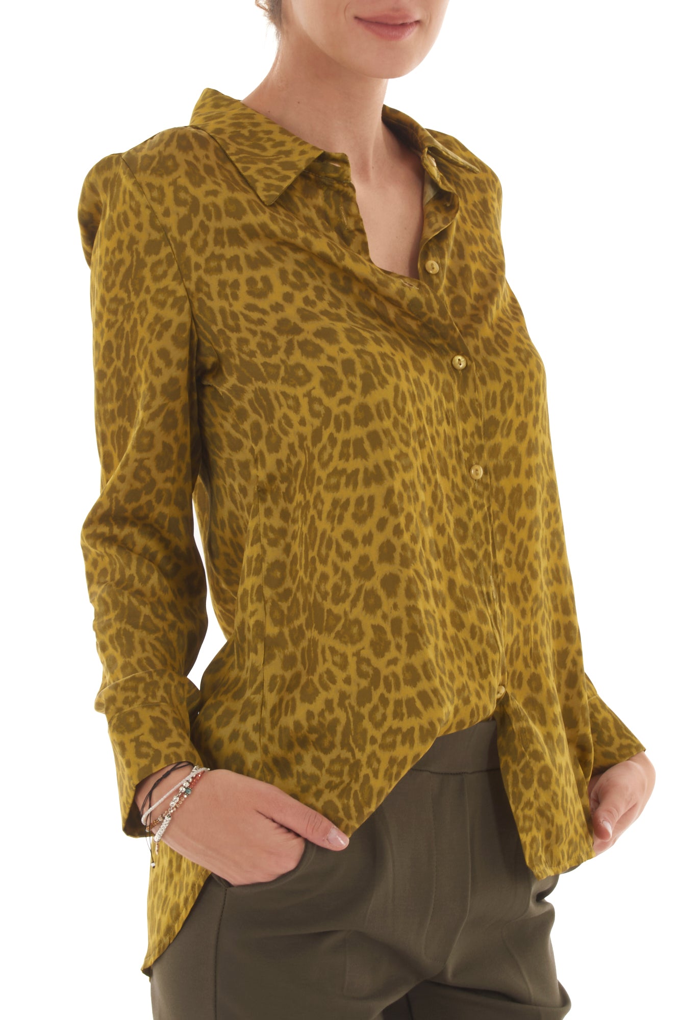 Camicia leopardata Metoo - Olio