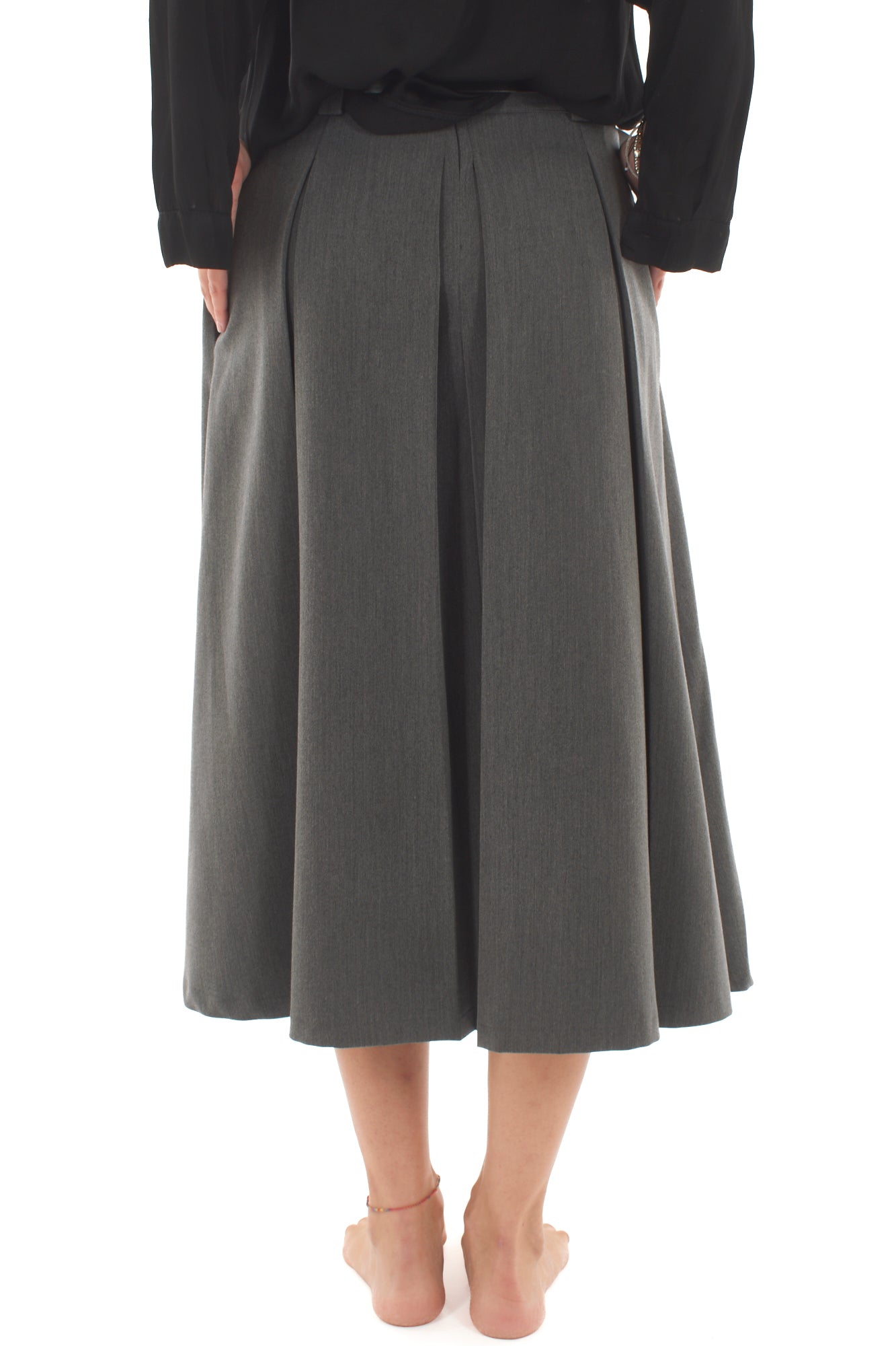 Gonna lunga con pieghe Metoo - Nero