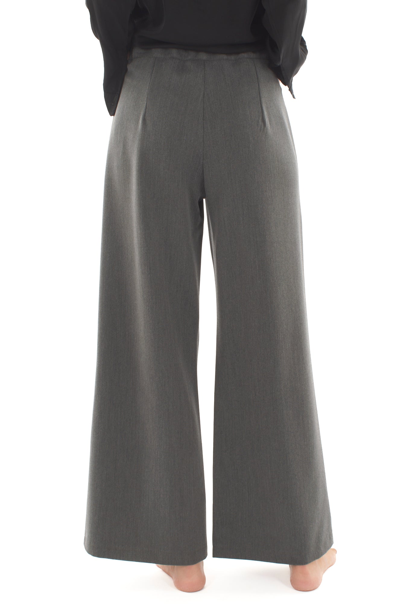 Pantalone palazzo con zip laterale Metoo - Grigio