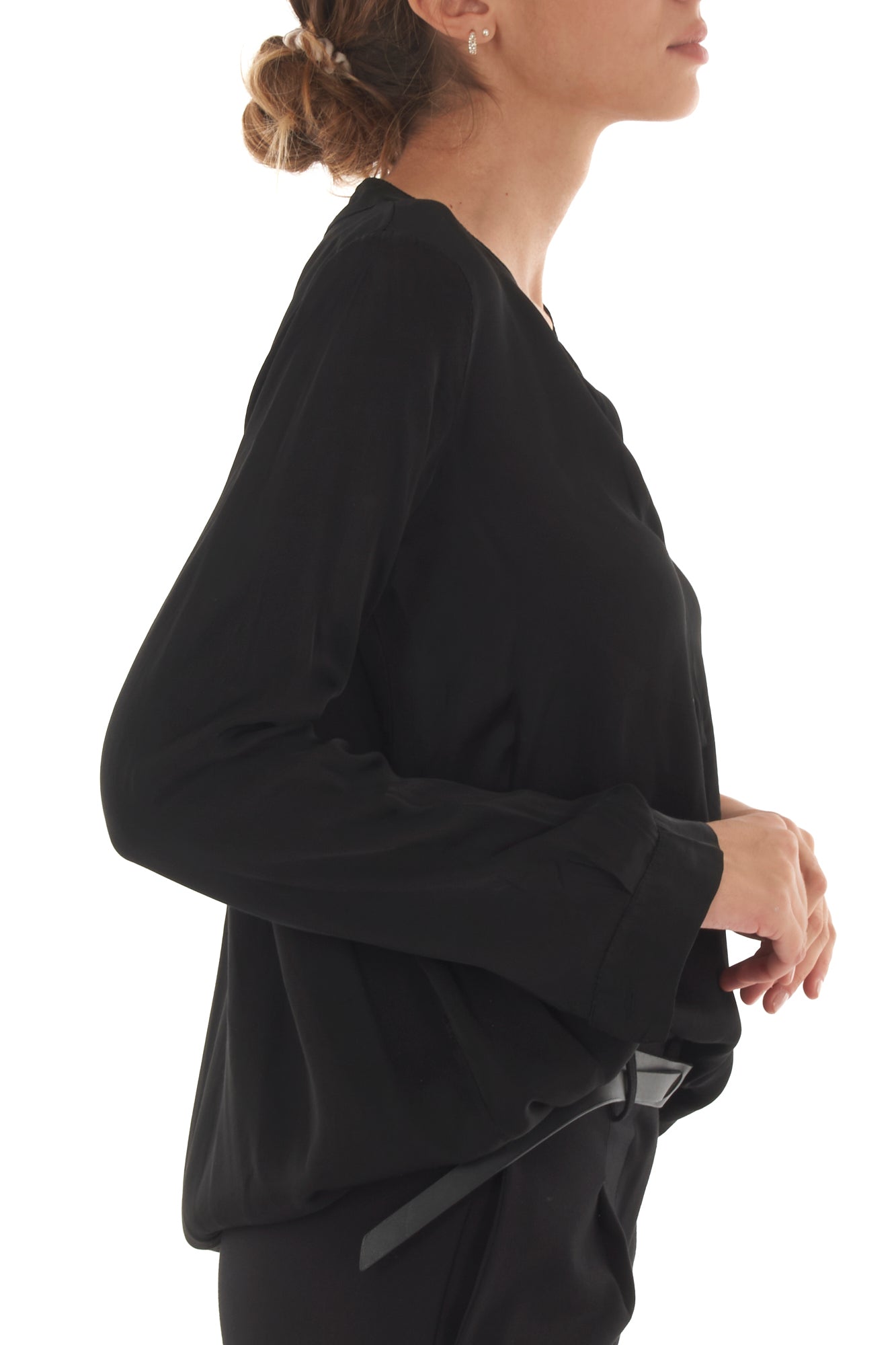 Blusa alla coreana Metoo - Nero