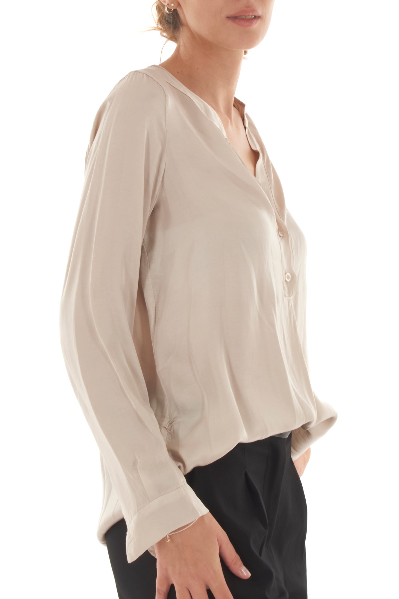 Blusa alla coreana Metoo - Sabbia