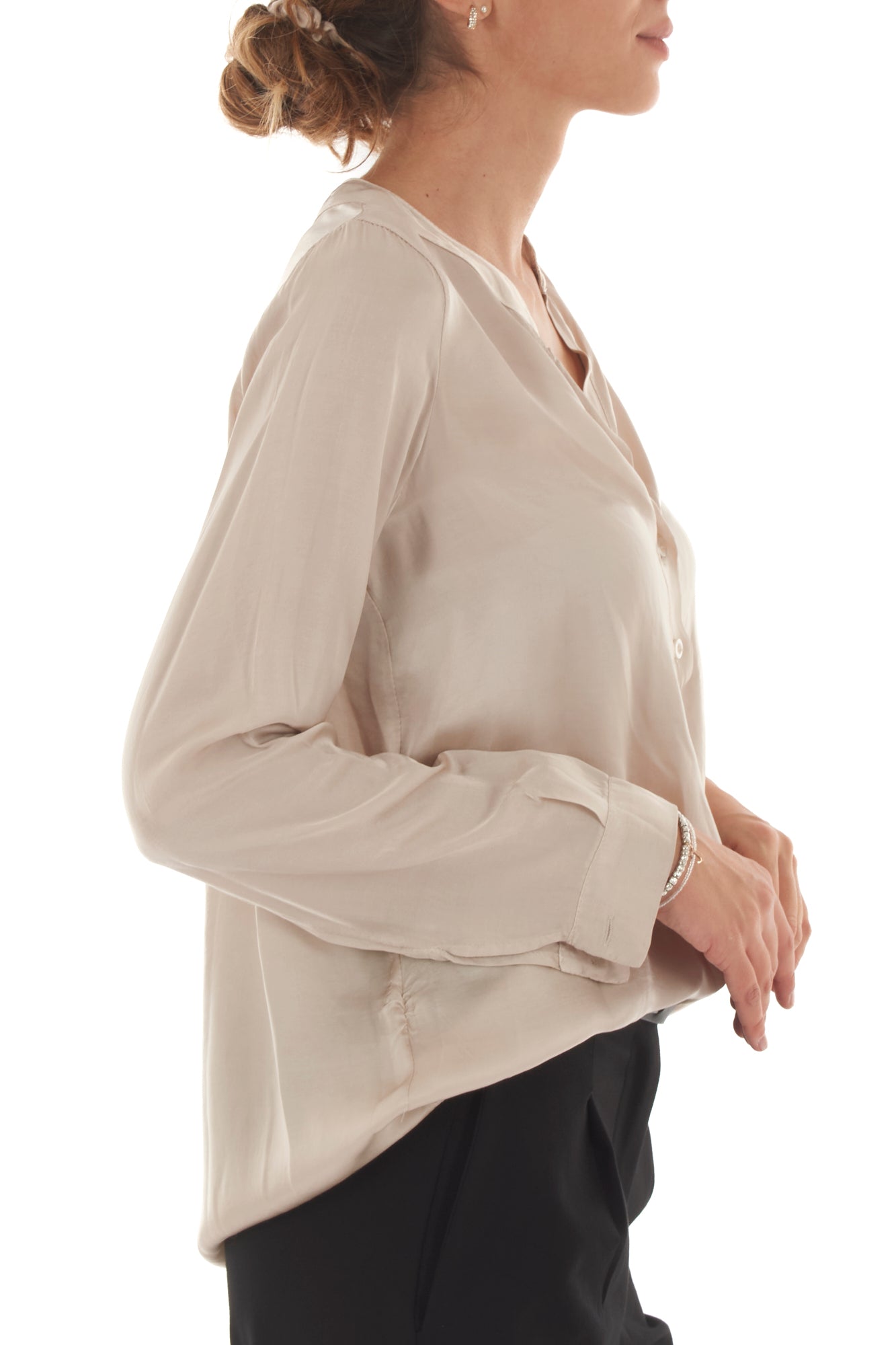 Blusa alla coreana Metoo - Sabbia