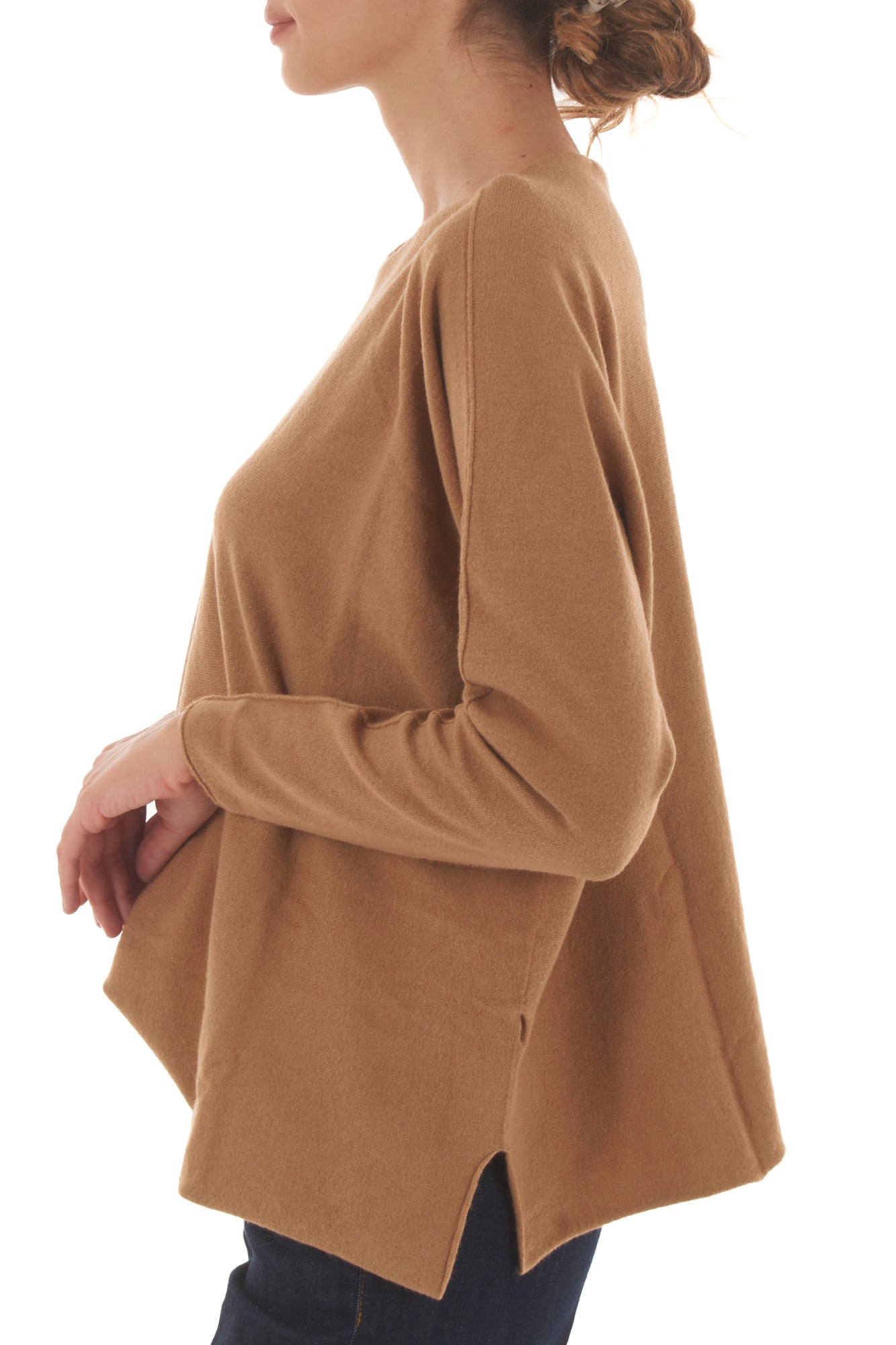 Maglione a scatoletta Metoo - tabacco