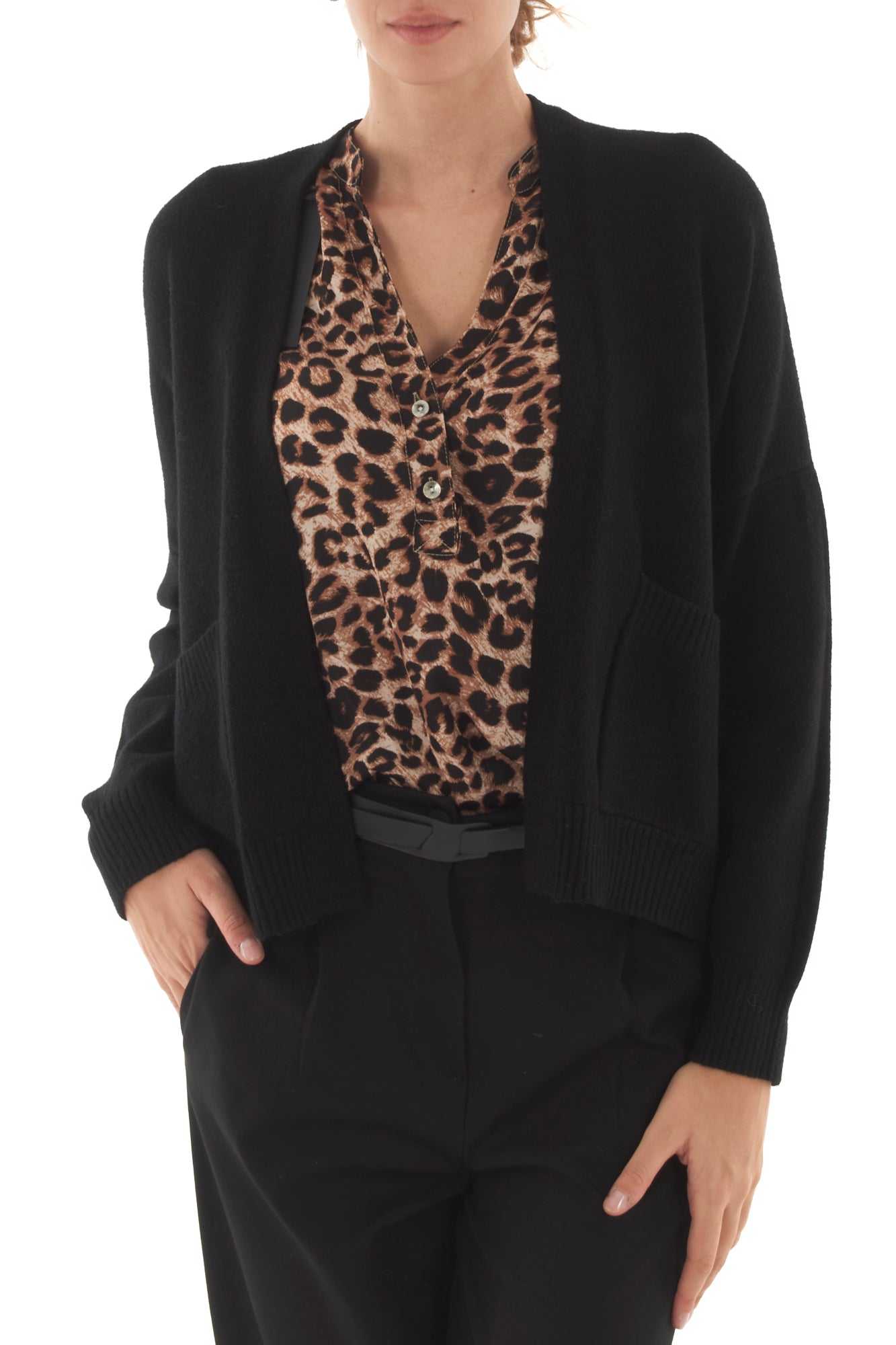 cardigan aperto Metoo - Nero