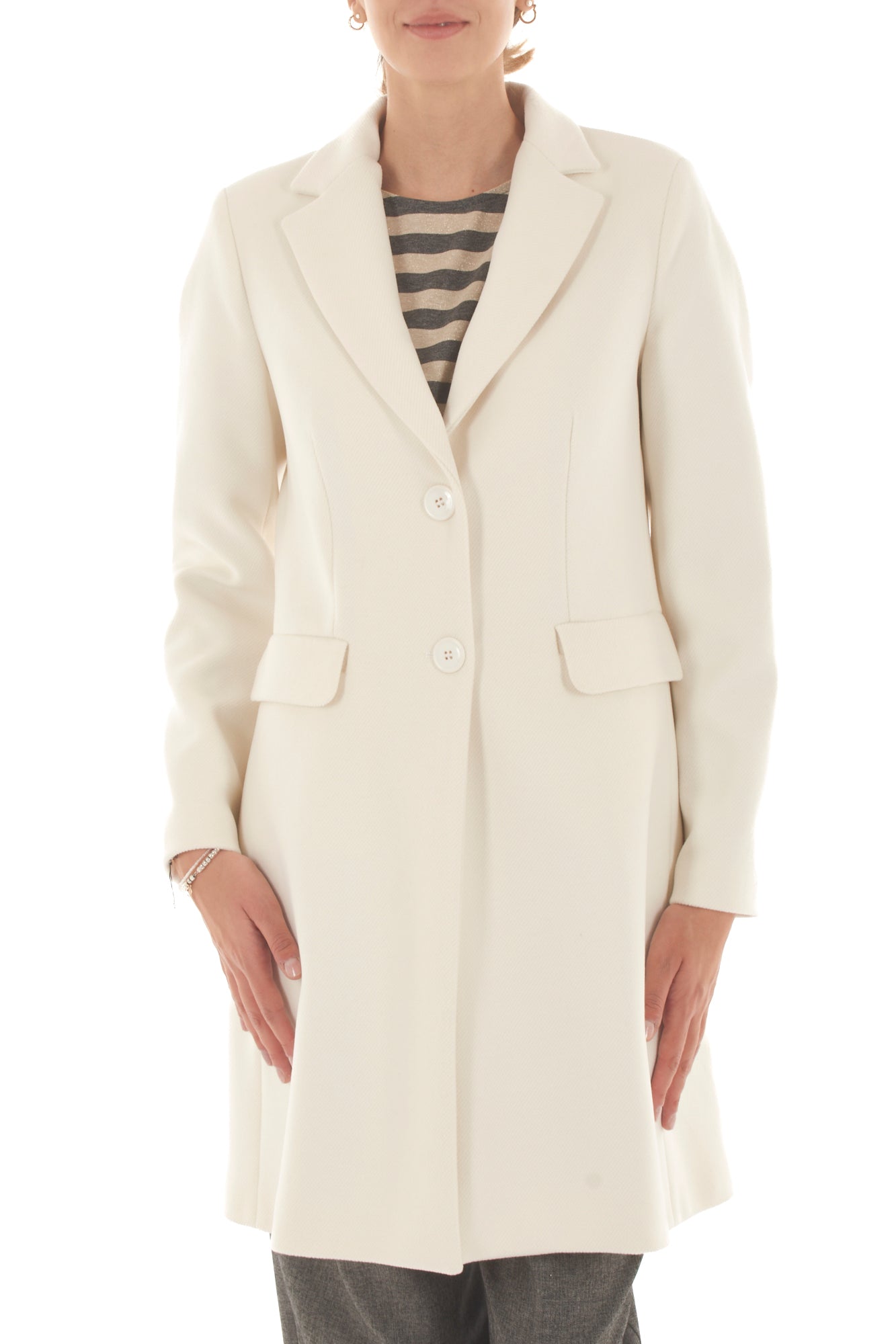 Cappotto mono petto Metoo - Burro