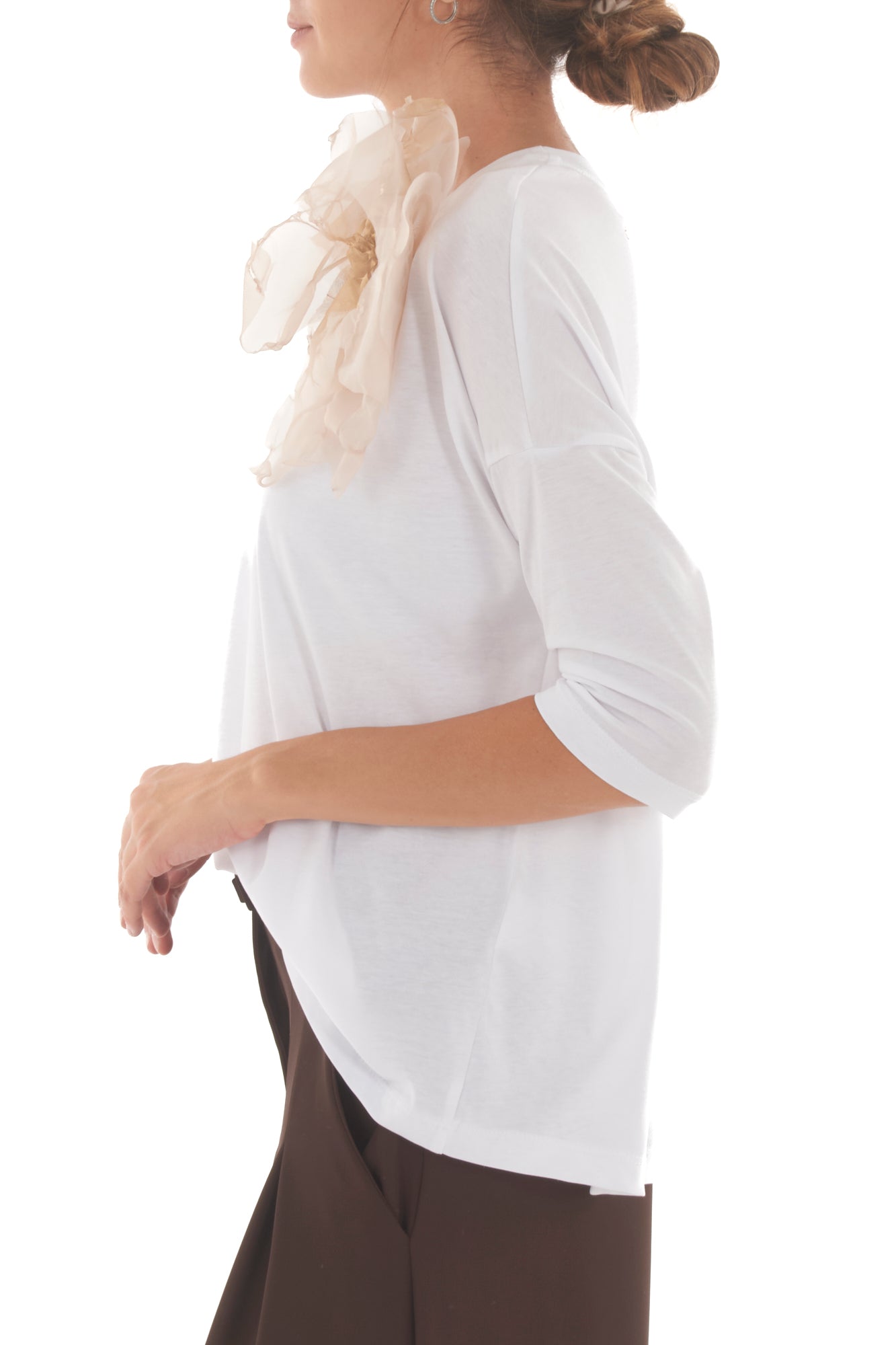 T-shirt con spilla Souvenir - Bianco