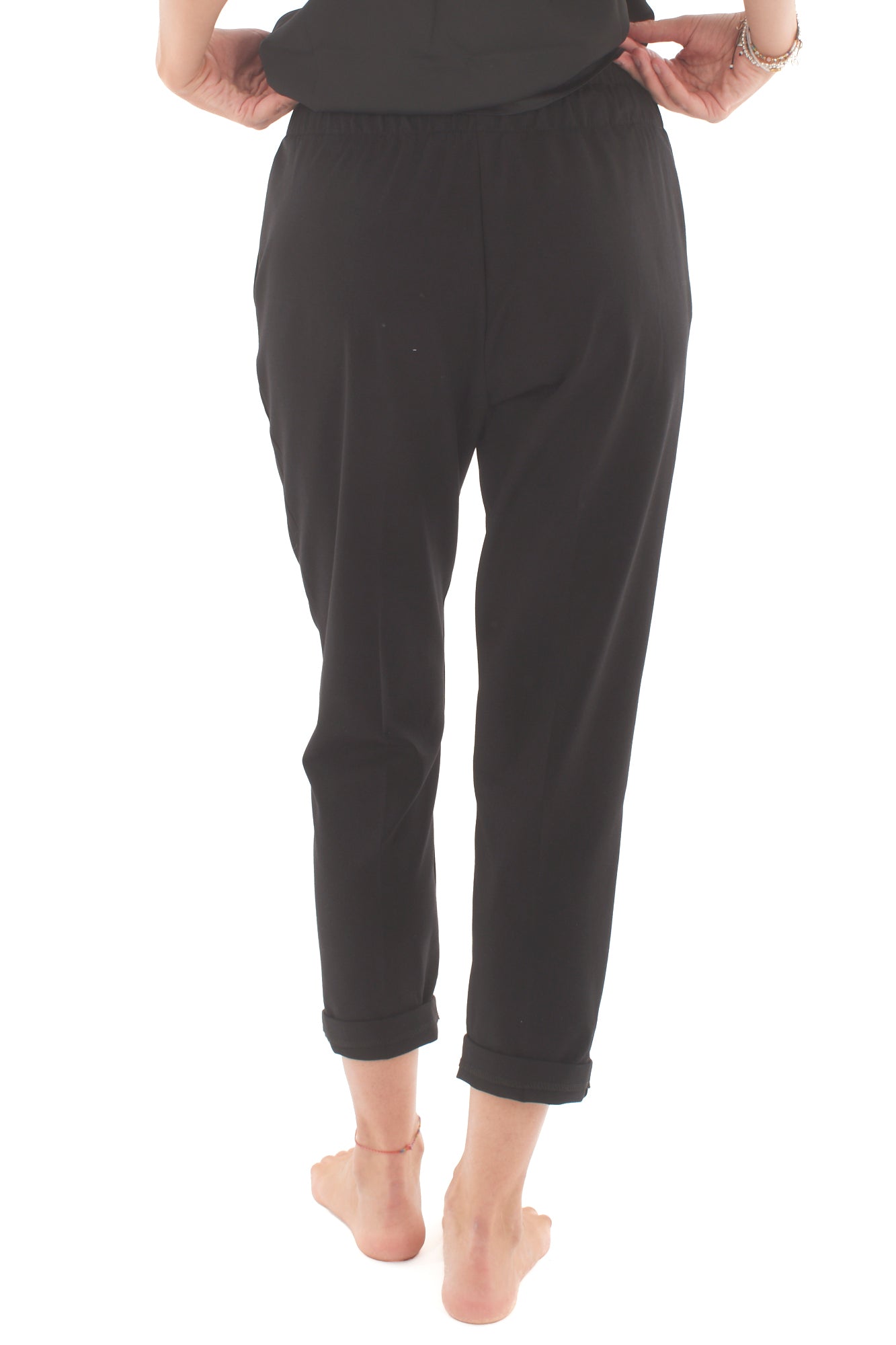 Pantalone con risvolto Souvenir - Nero
