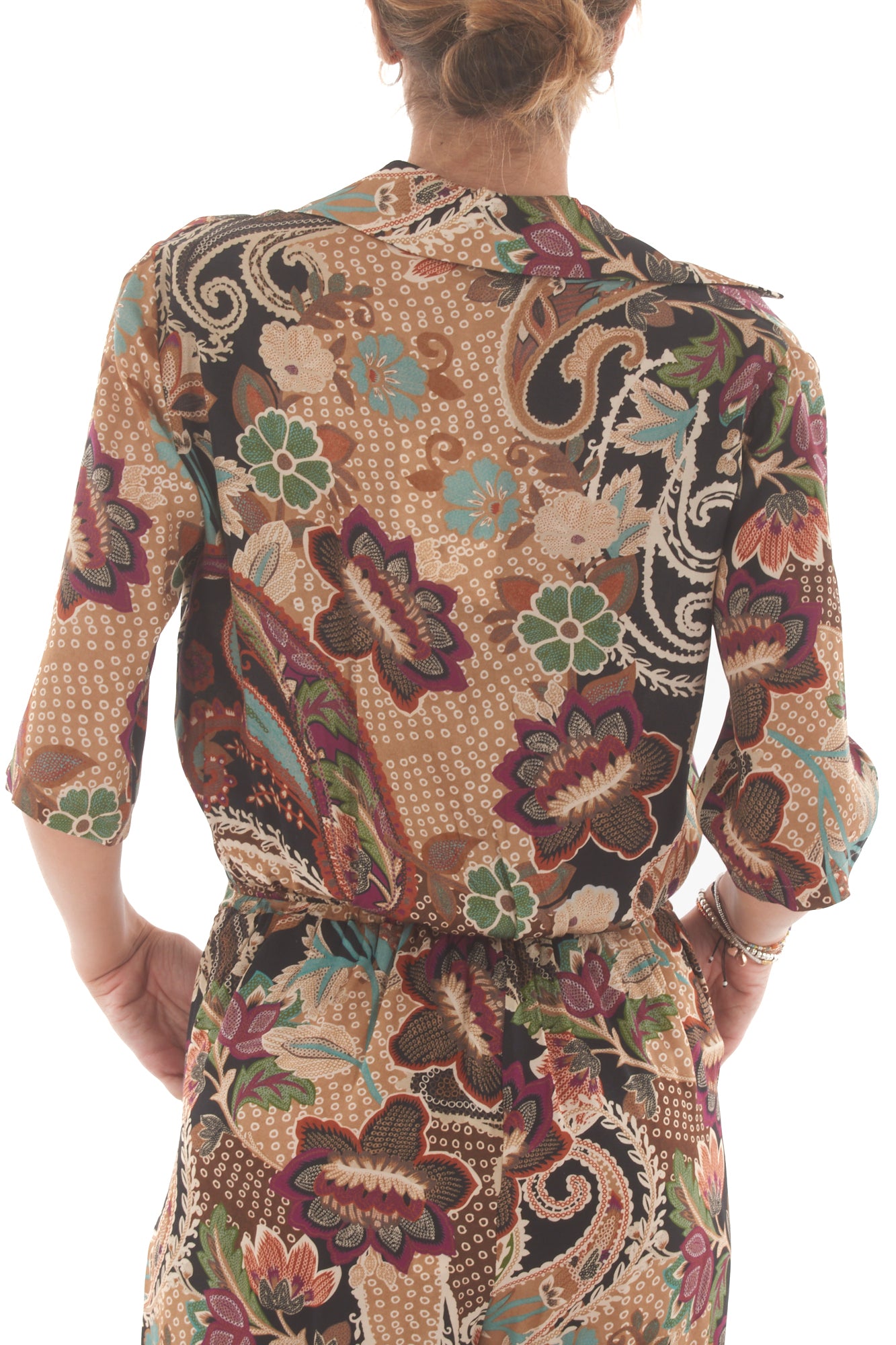 Camicia corta a fantasia Susy mix - Nero