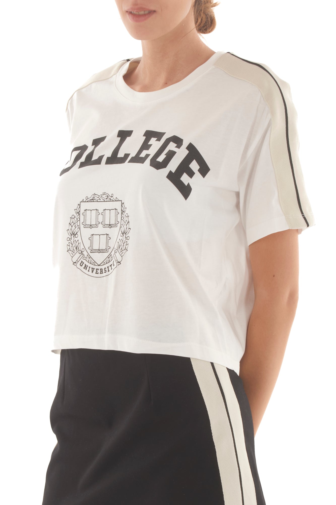 T-shirt college Susy mix - Latte