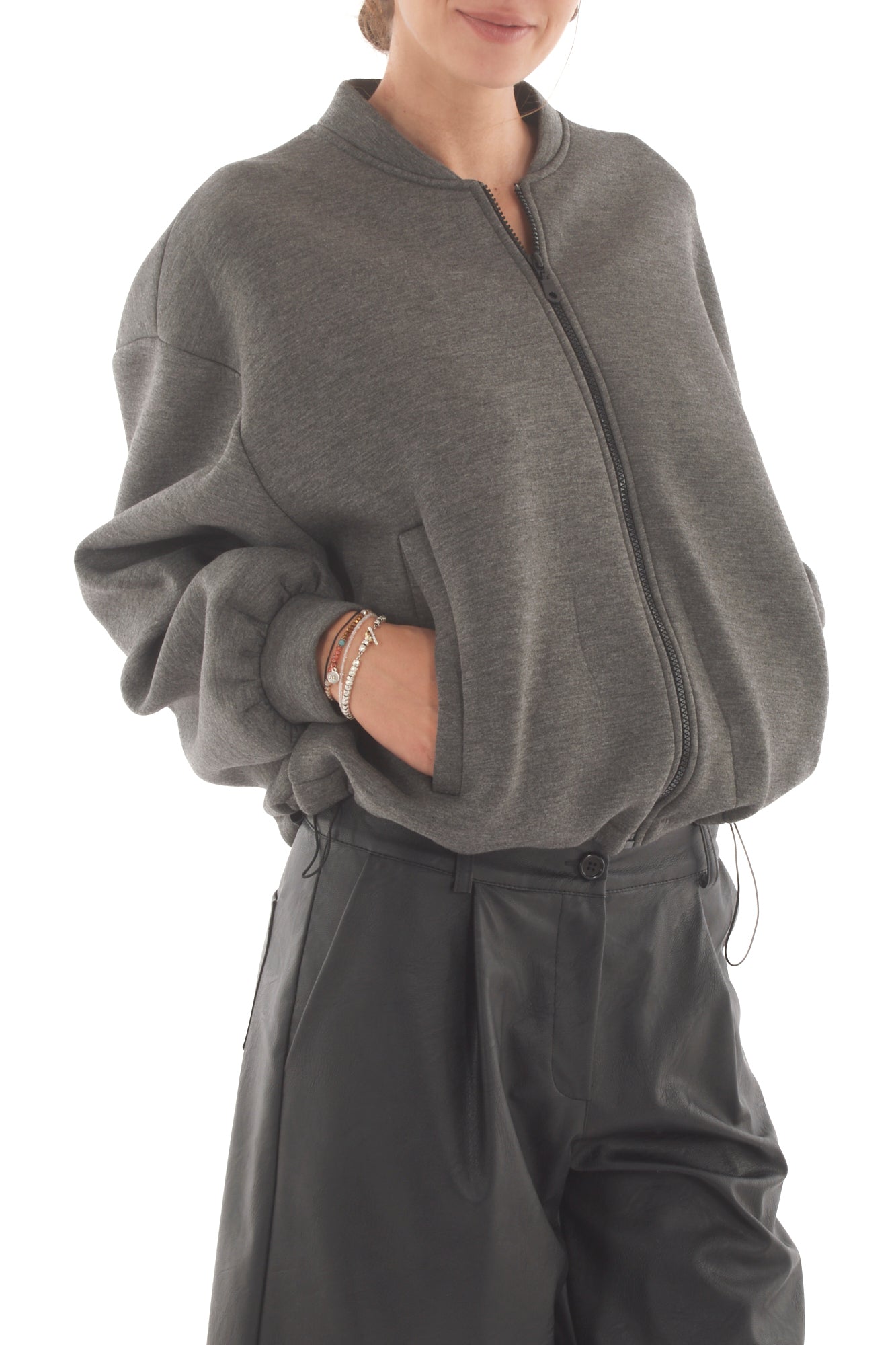 Bomber Susy mix - Grigio