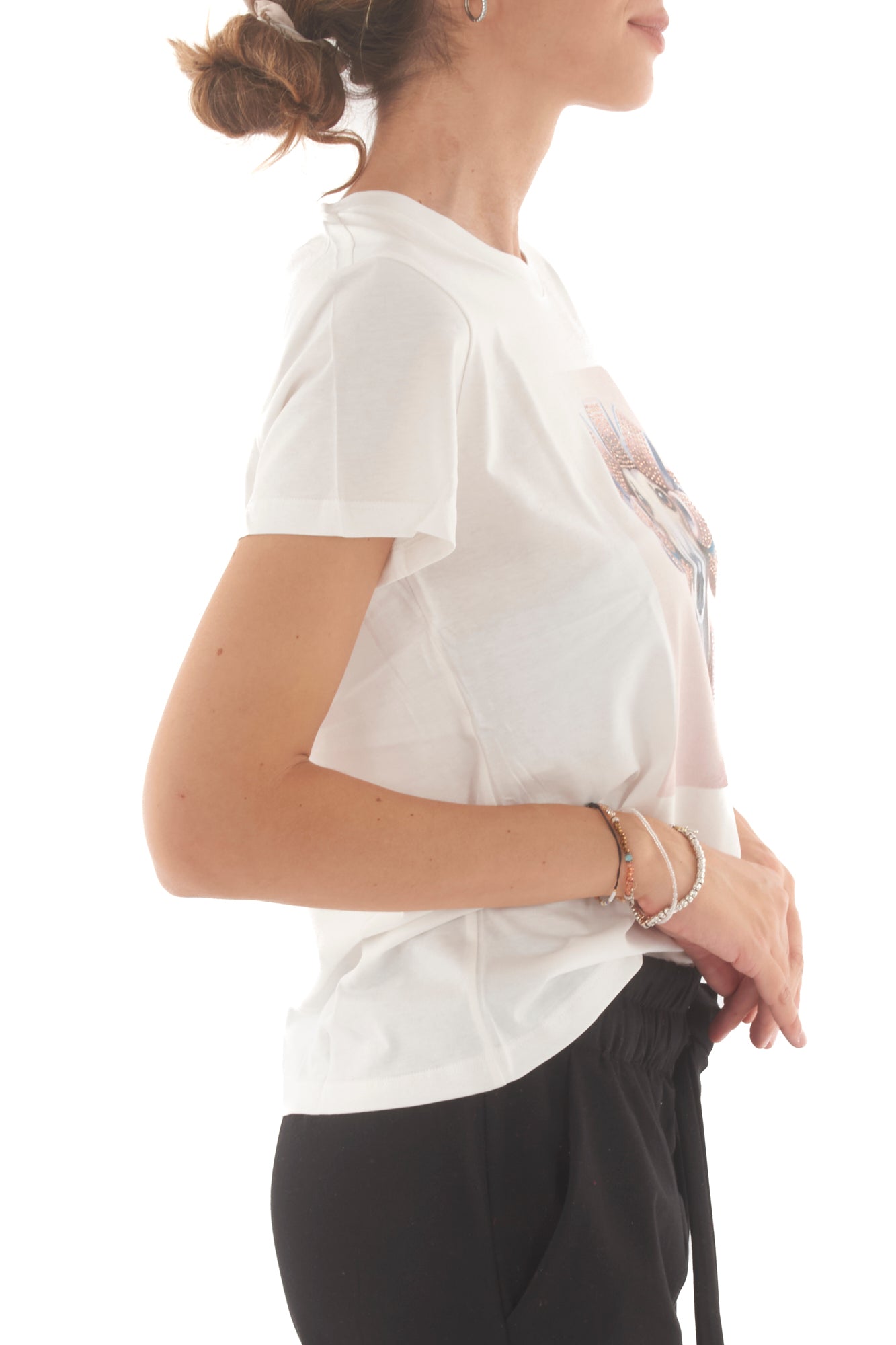 T- shirt con cane Susy mix - Bianco