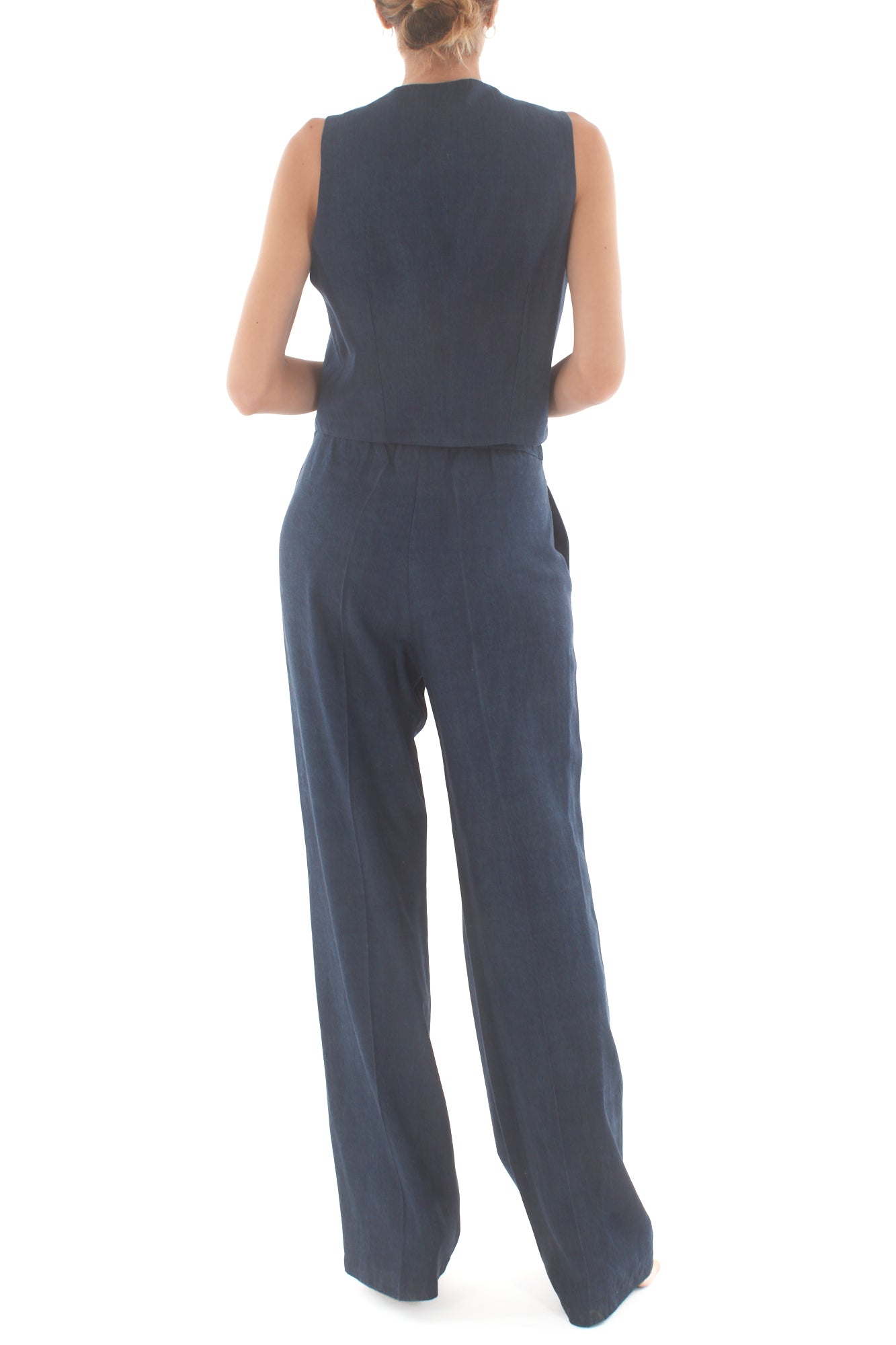 Completo gilet + pantalone Susy mix - Blu