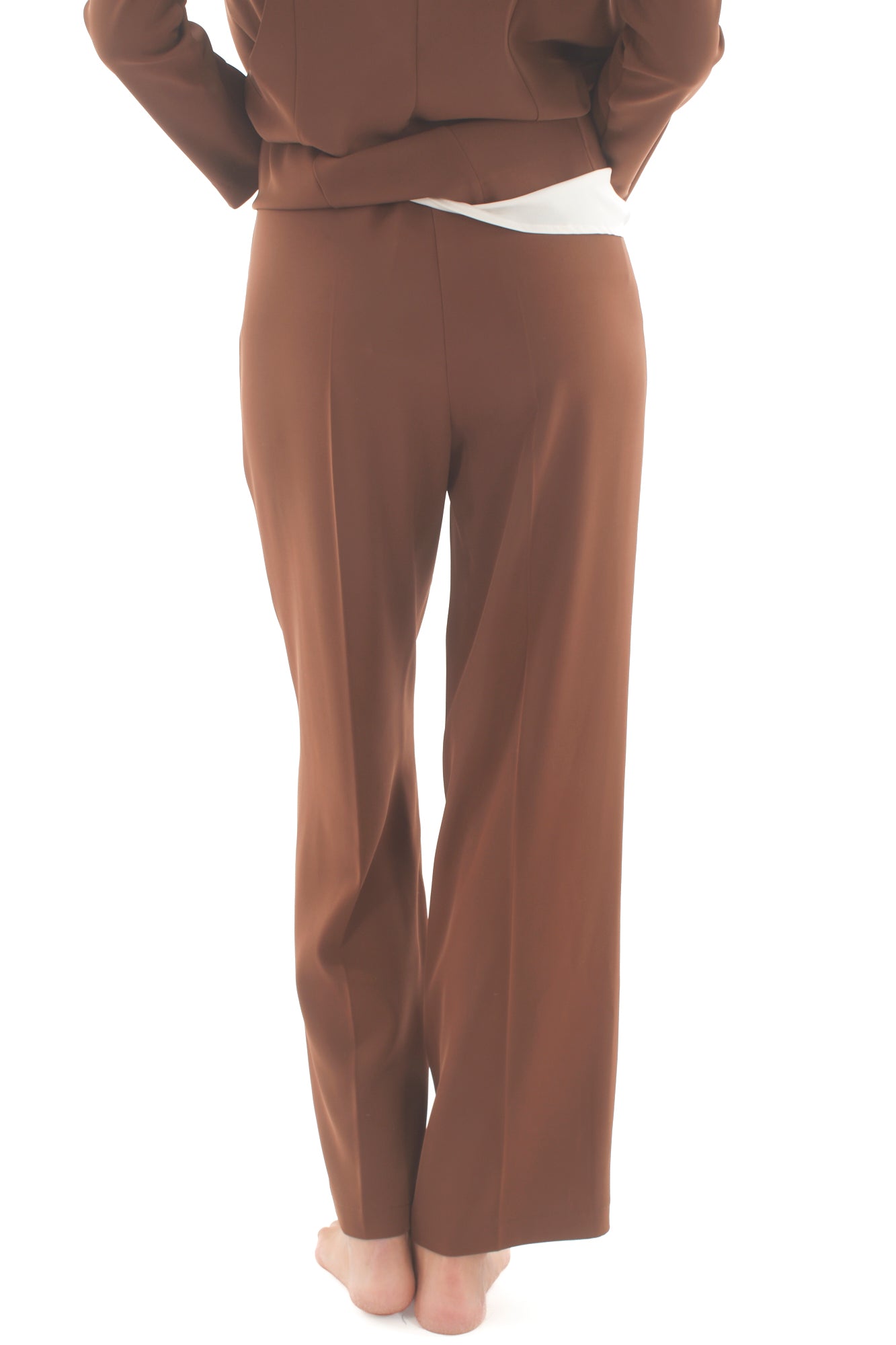 Pantalone a palazzo Susy mix - Tabacco