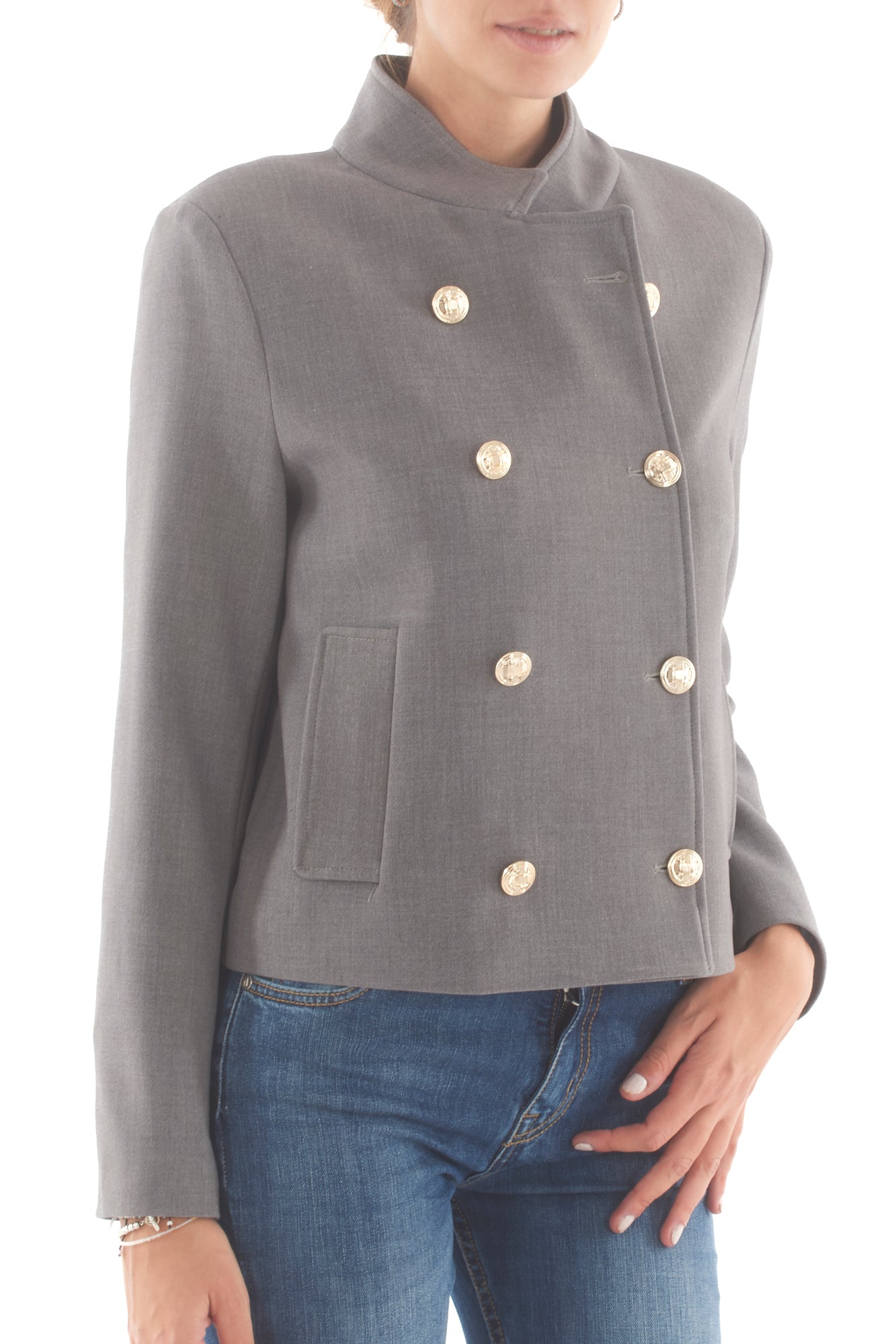 Giacca doppio petto Susy mix - Grigio