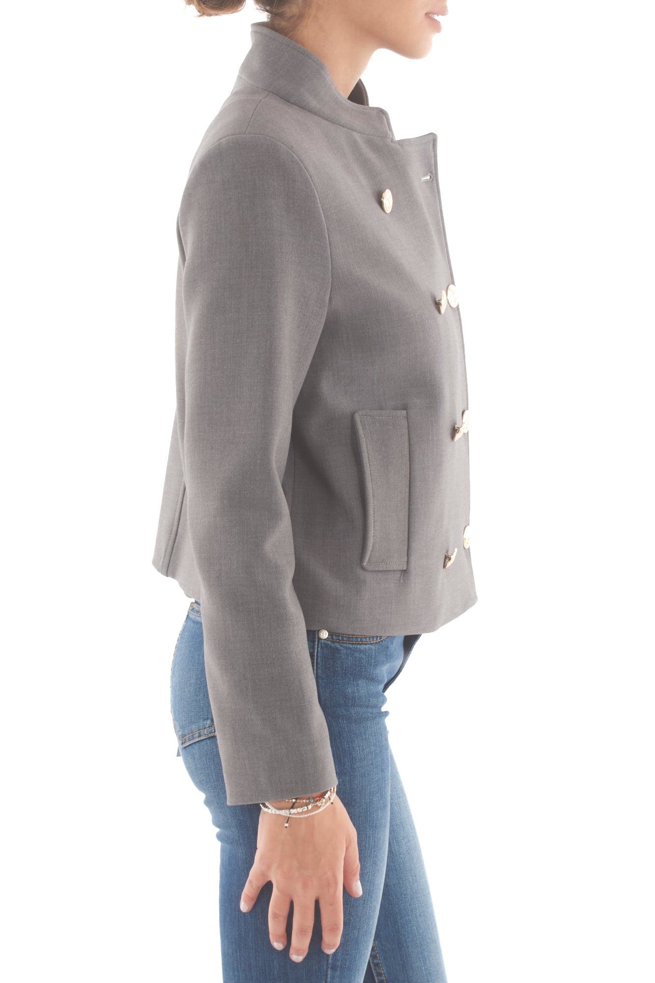 Giacca doppio petto Susy mix - Grigio