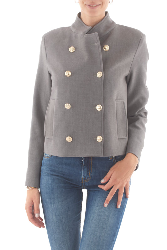 Giacca doppio petto Susy mix - Grigio