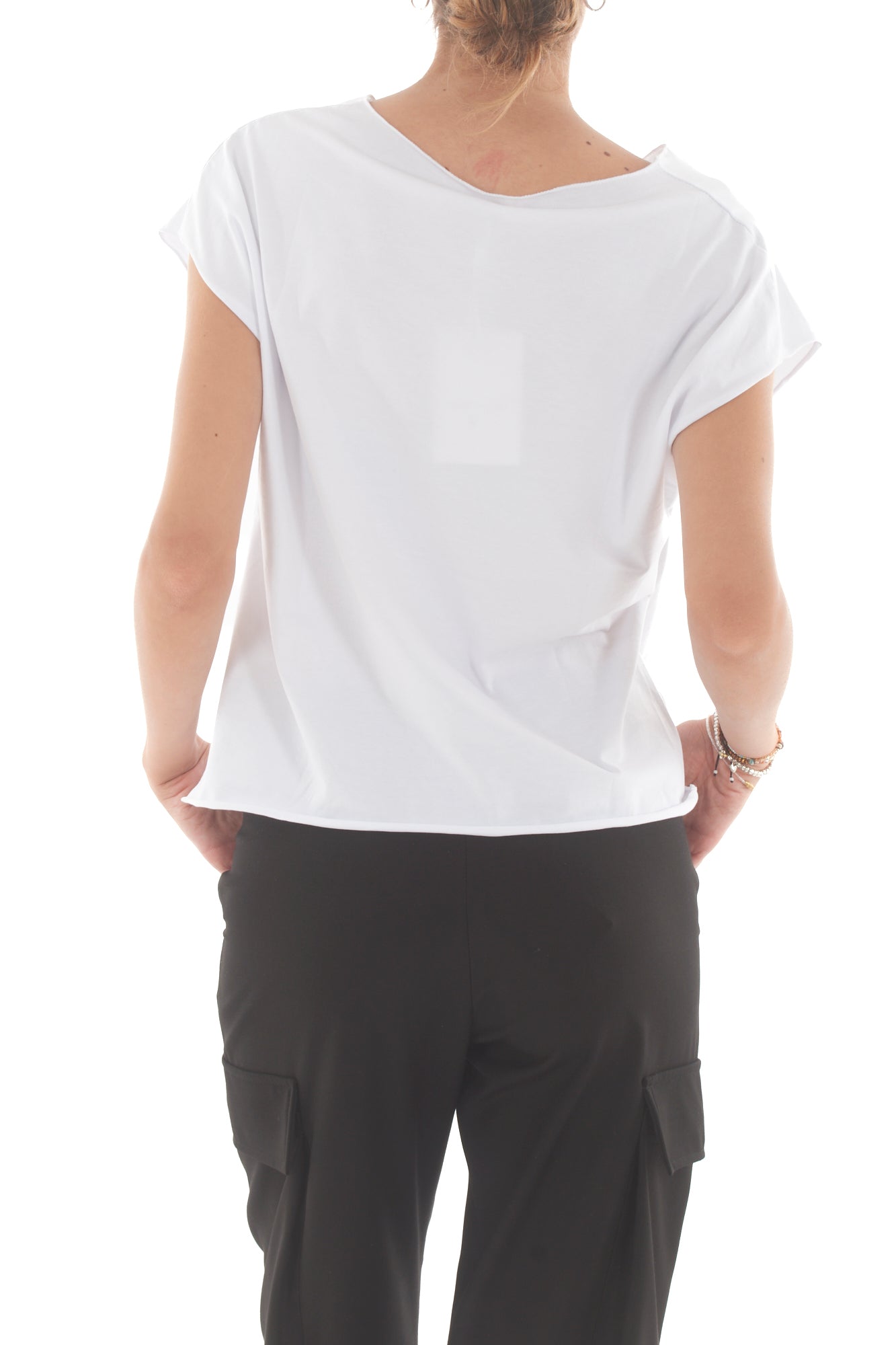 T- shirt con orsetto Susy mix - Bianco