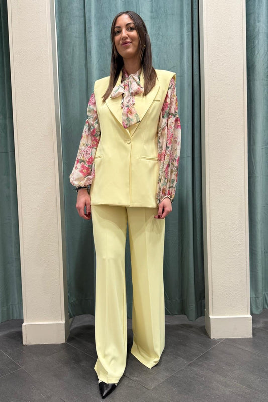 LE STREGHE Pantalone palazzo Le streghe Giallo Giallo