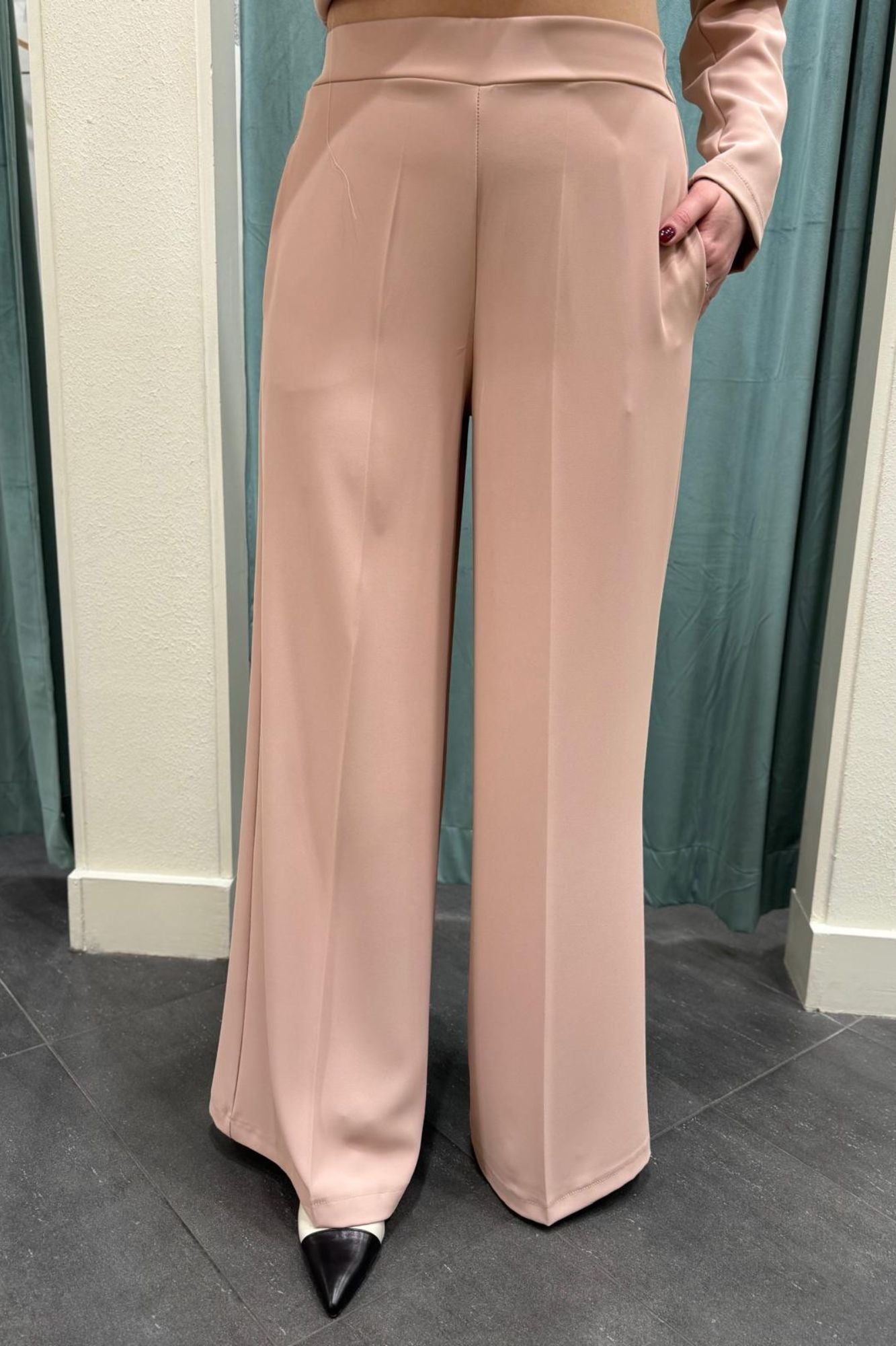 LE STREGHE Pantalone palazzo Lestreghe - Rosa Rosa