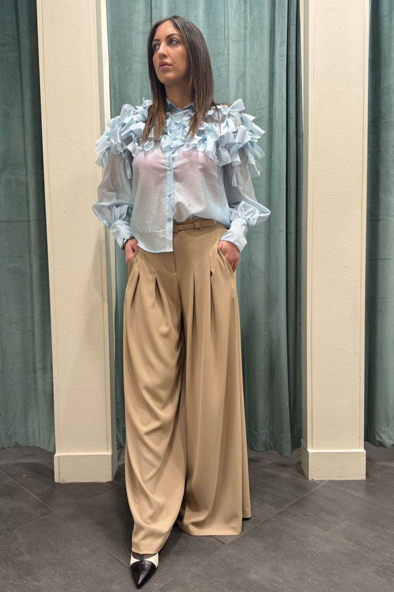 MOTEL Camicia con fiocchetti Motel Nuvola Nuvola