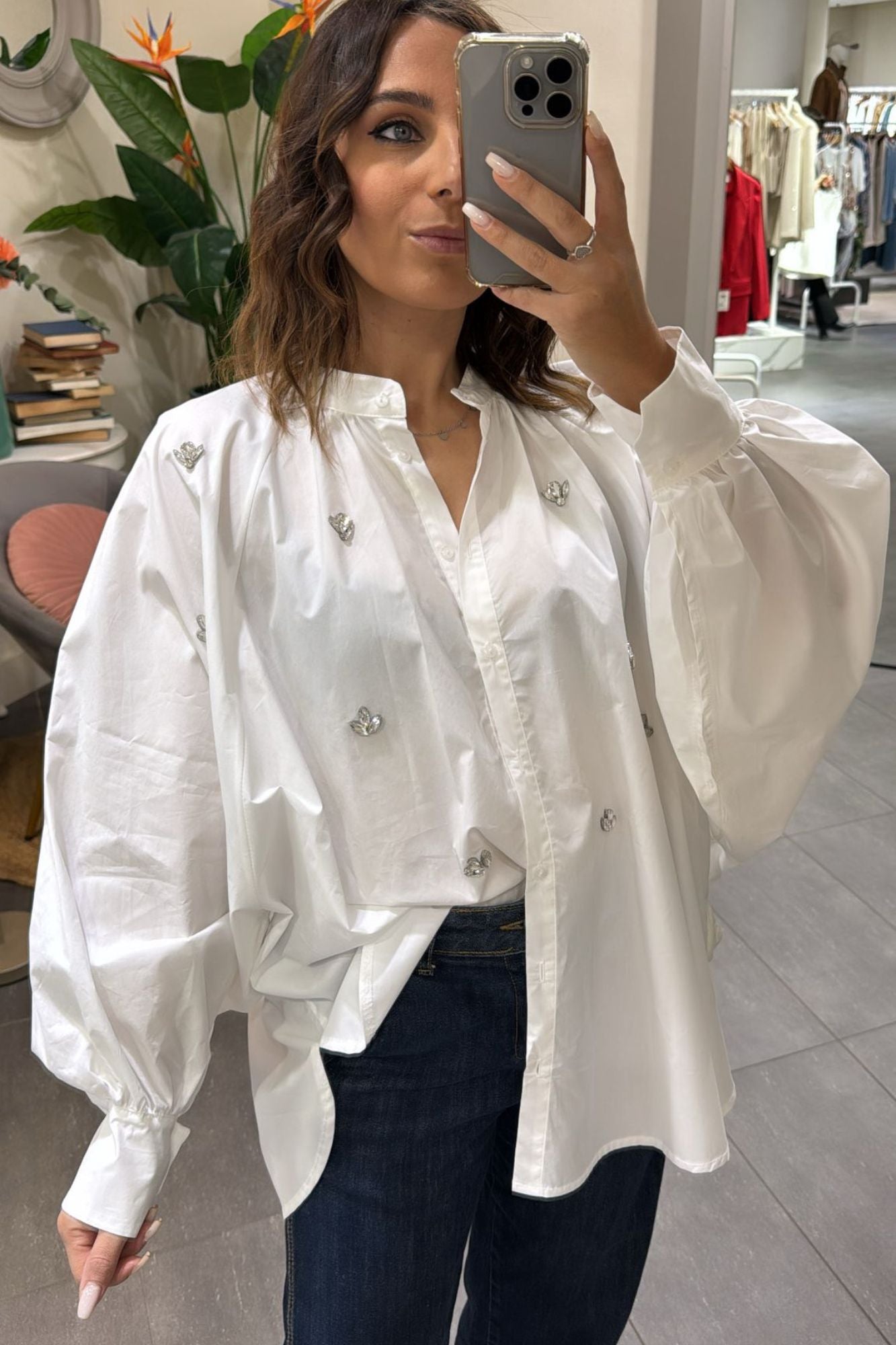 SOUVENIR Camicia con pietere Souvenir - Bianco Bianco