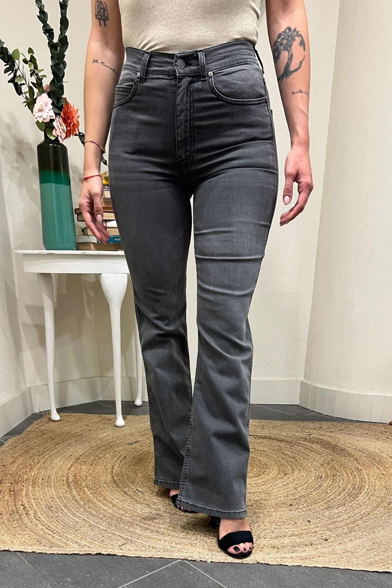 DIXIE Jeans scampanato Dixie Grigio