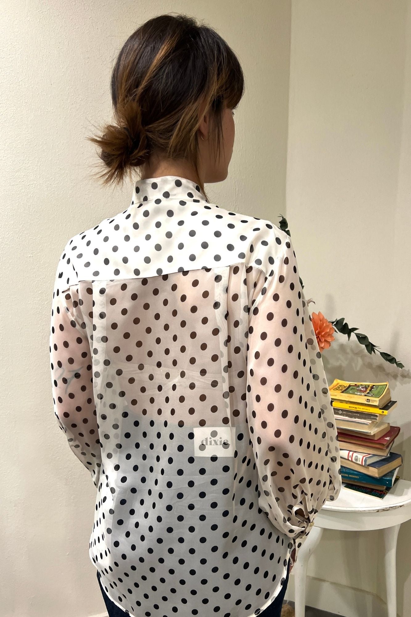 Camicia a pois con rouge Imperial