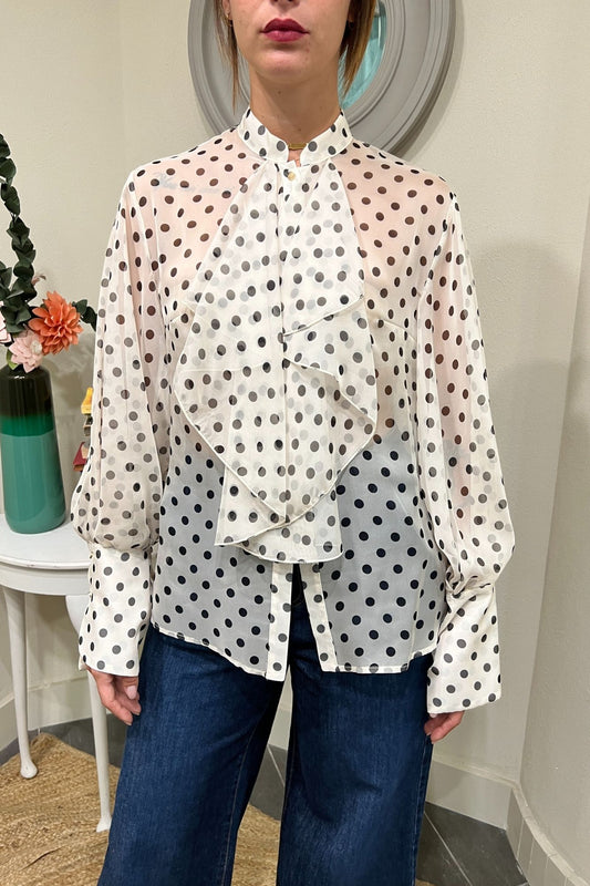 Camicia a pois con rouge Imperial