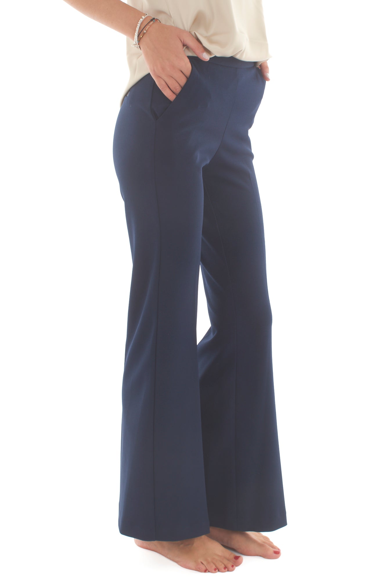 IMPERIAL Pantalone palazzo Imperila Blu Blu
