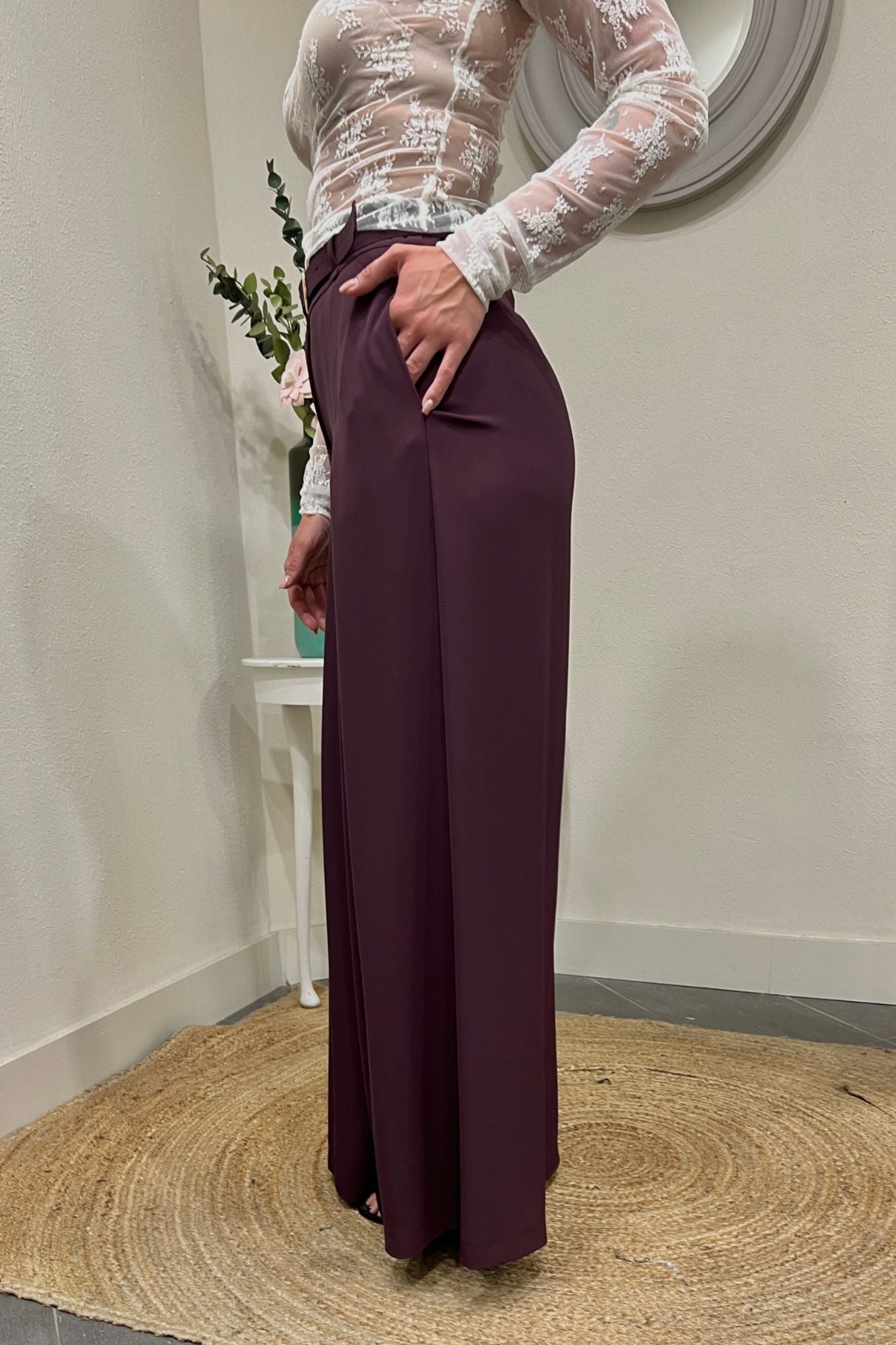 IMPERIAL Pantalone palazzo Imperial Prugna