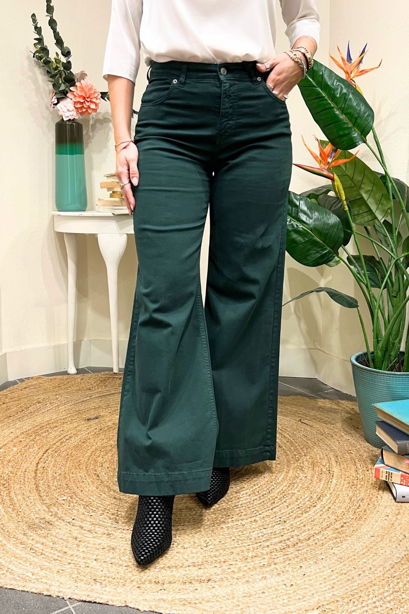 LE STREGHE Jeans colorato Le streghe Verde