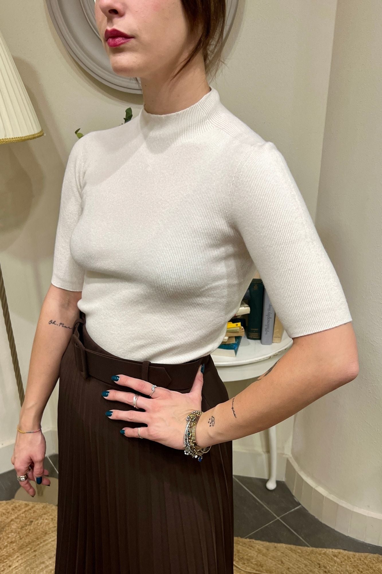 METOO Maglia a costine Metoo Burro