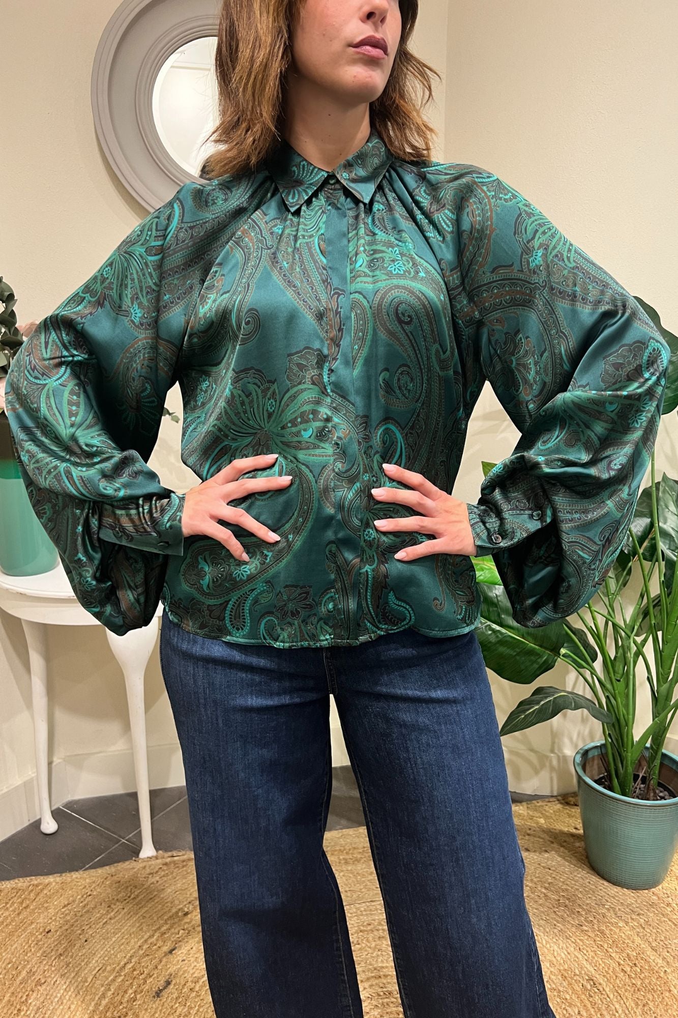 MOTEL Blusa stampata Motel Unica