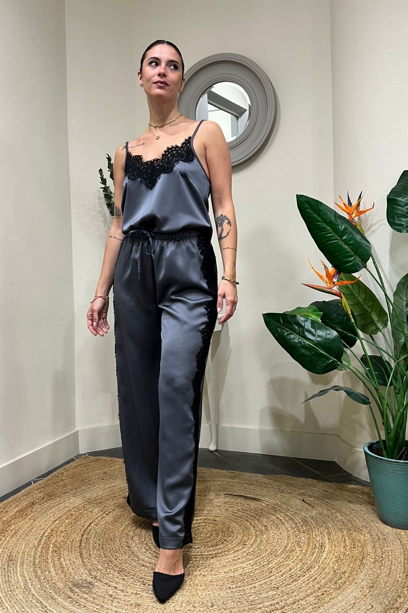 Canottiera con pizzo Motel
