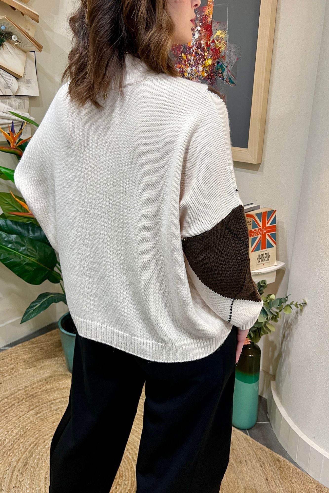 PHILIA LOFT Maglioncino a rombi Philia loft Panna