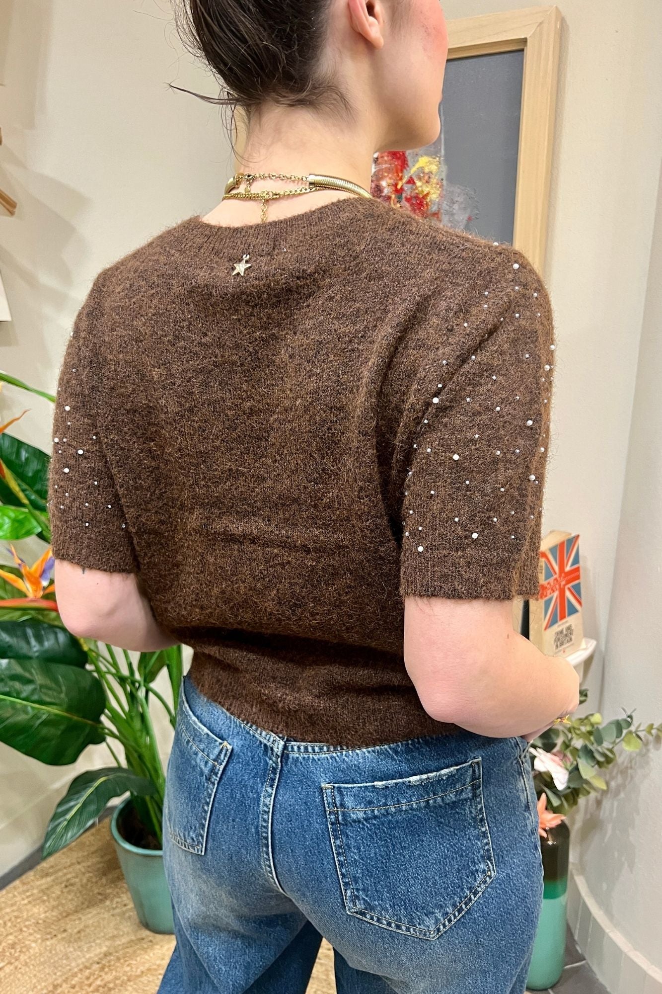 SOUVENIR Maglione con perline Souvenir Caffe'