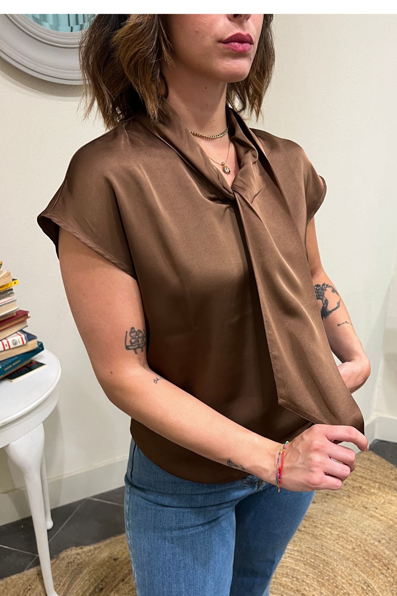 SUSY MIX Blusa in viscosa Susy mix Moro