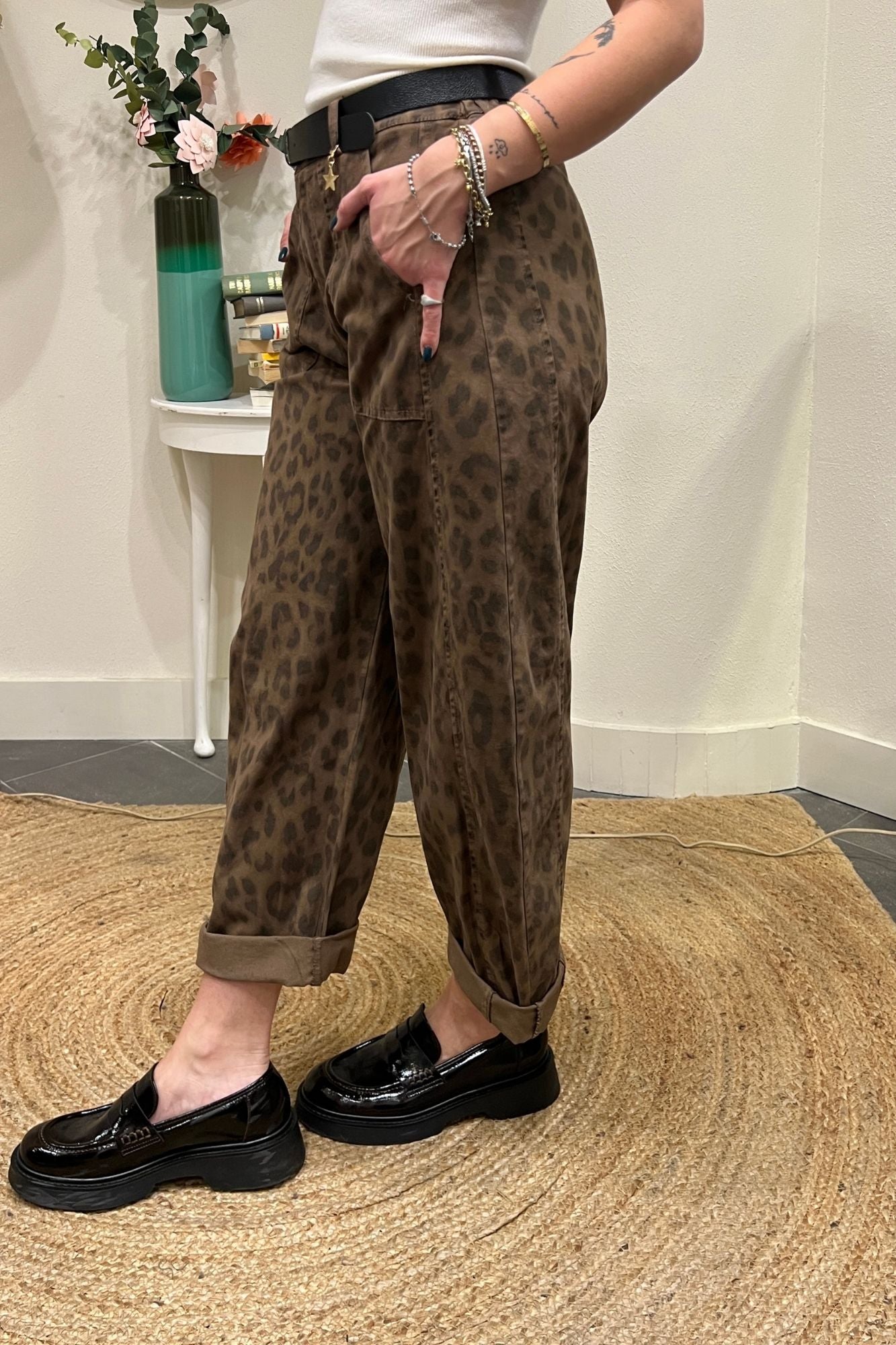 SUSY MIX Pantalone maculato Susy mix Moro