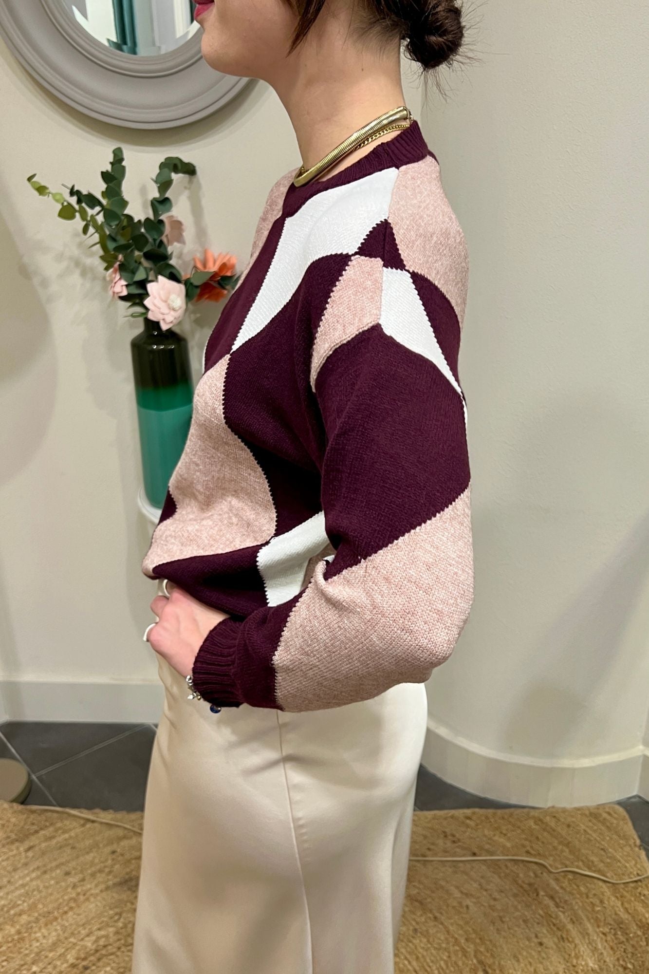 Maglione a rombi Susy mix