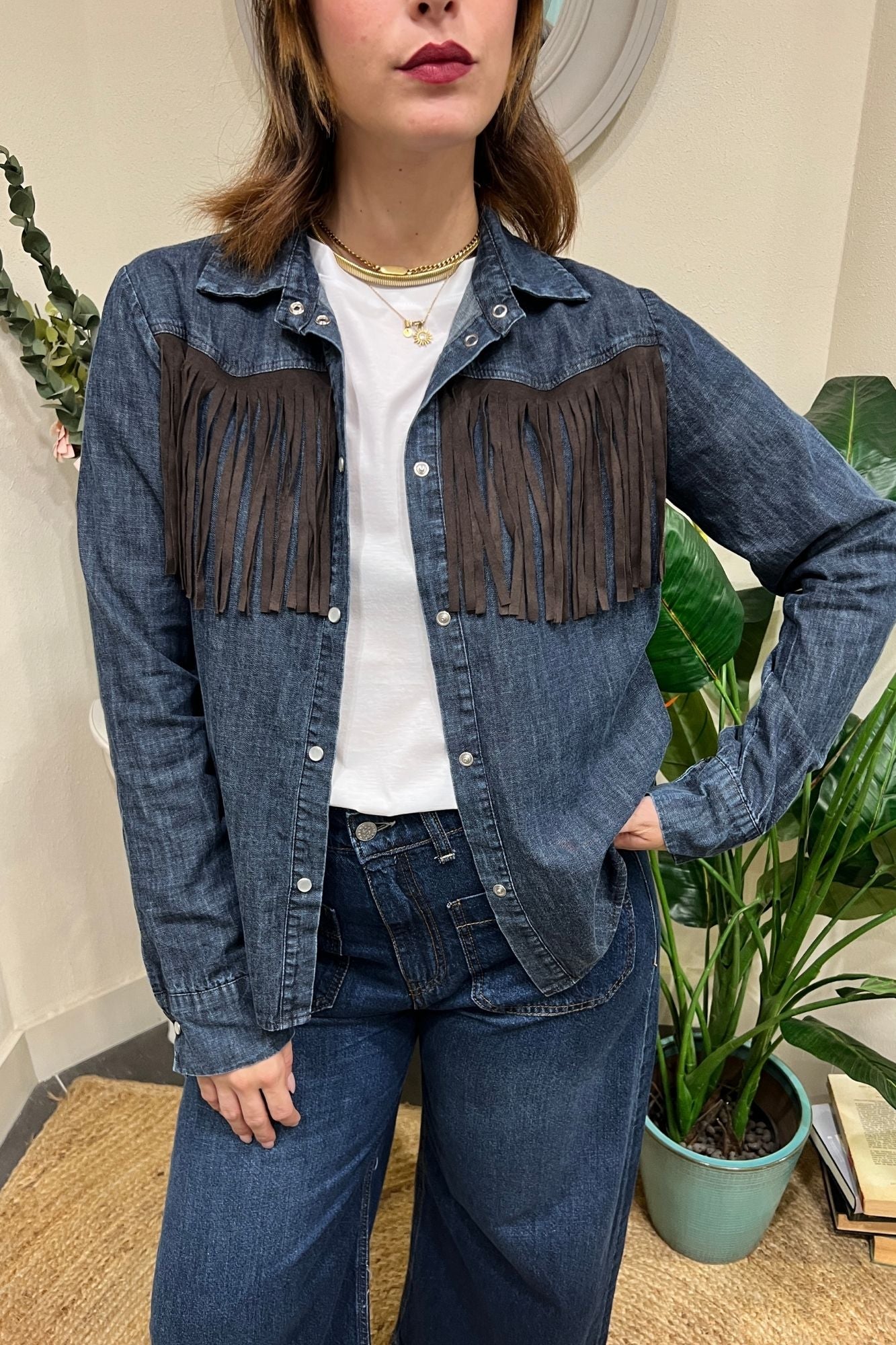 SUSY MIX Camicia con frange Susy mix Blu